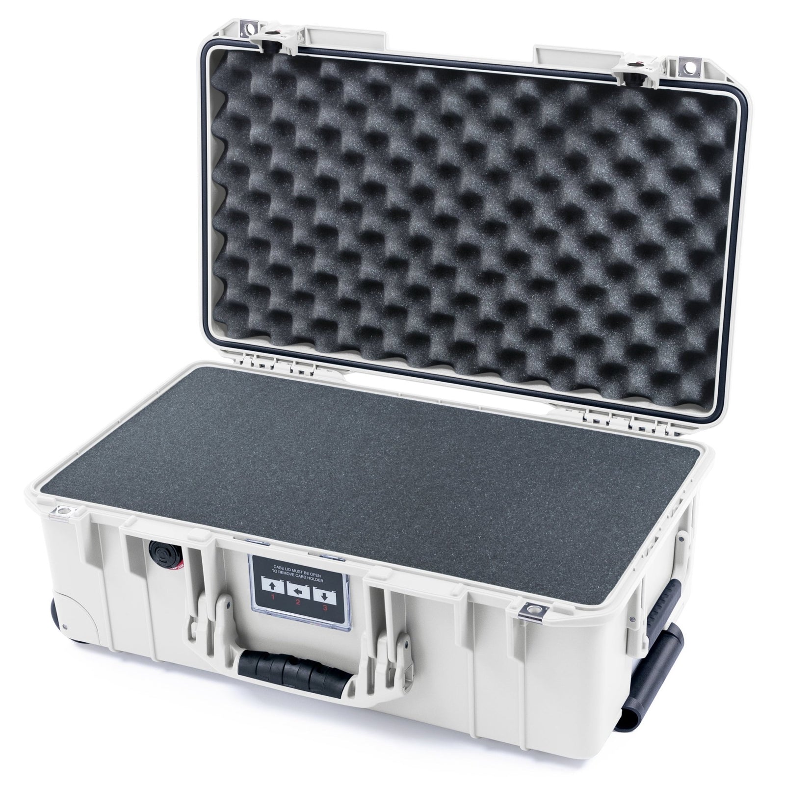 Pelican 1535 Air Carry - on Case - Whiteout & White TSA Latches - Pick & Pluck Foam / Convoluted Lid Foam