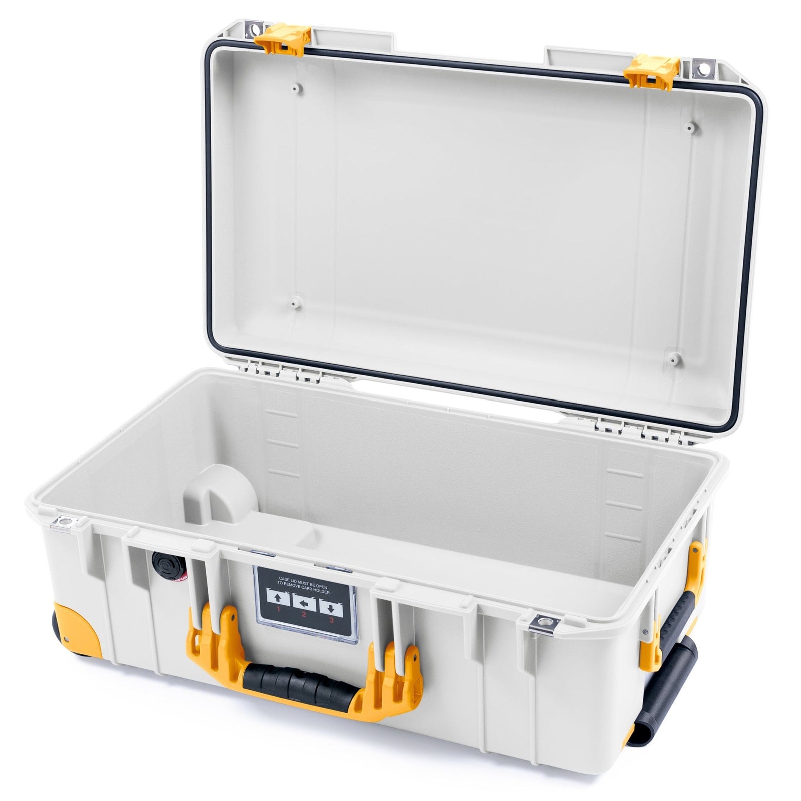 Pelican 1535 Air Carry - on Case - Whiteout & Yellow Trolley - Empty