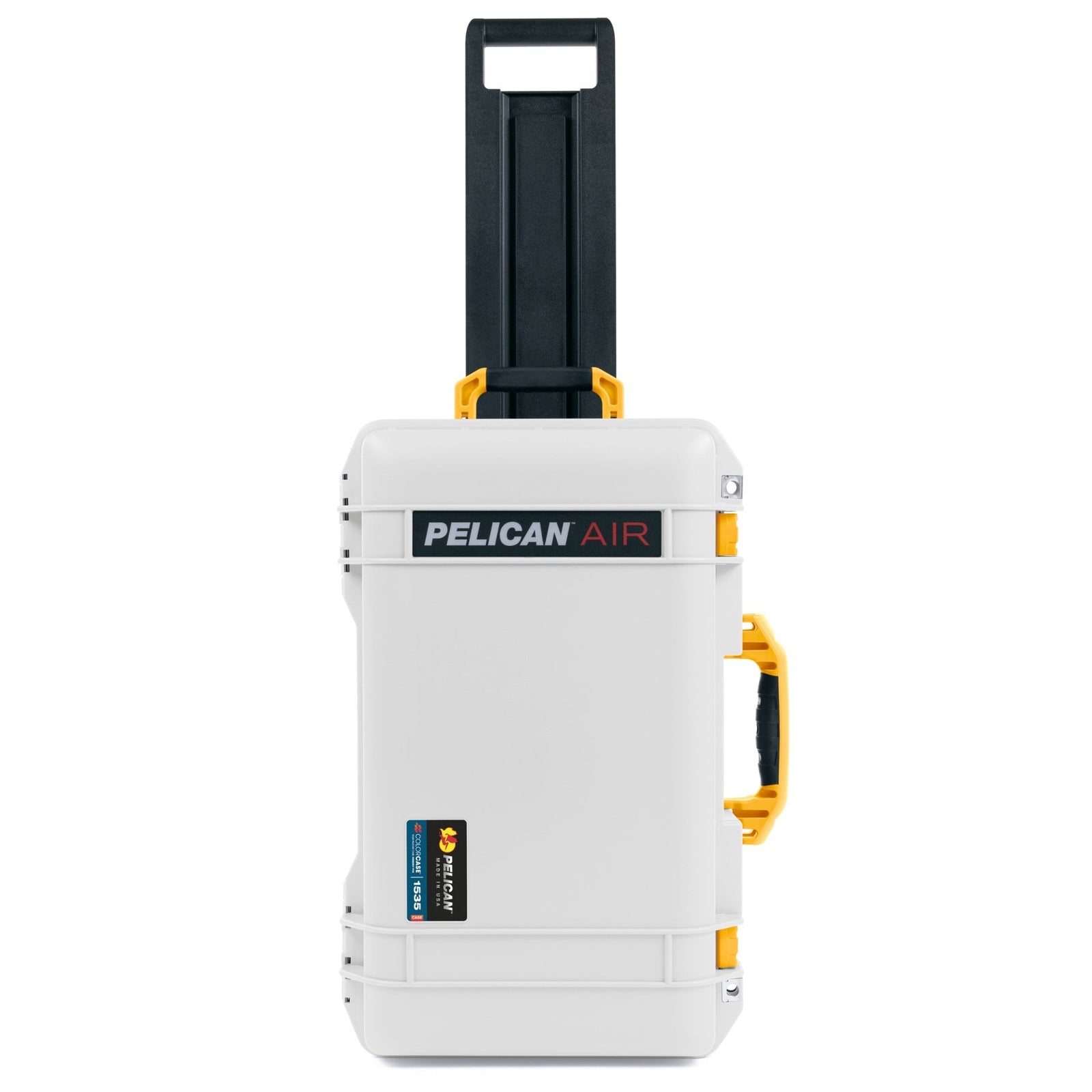 Pelican 1535 Air Carry - on Case - Whiteout & Yellow Trolley - Empty