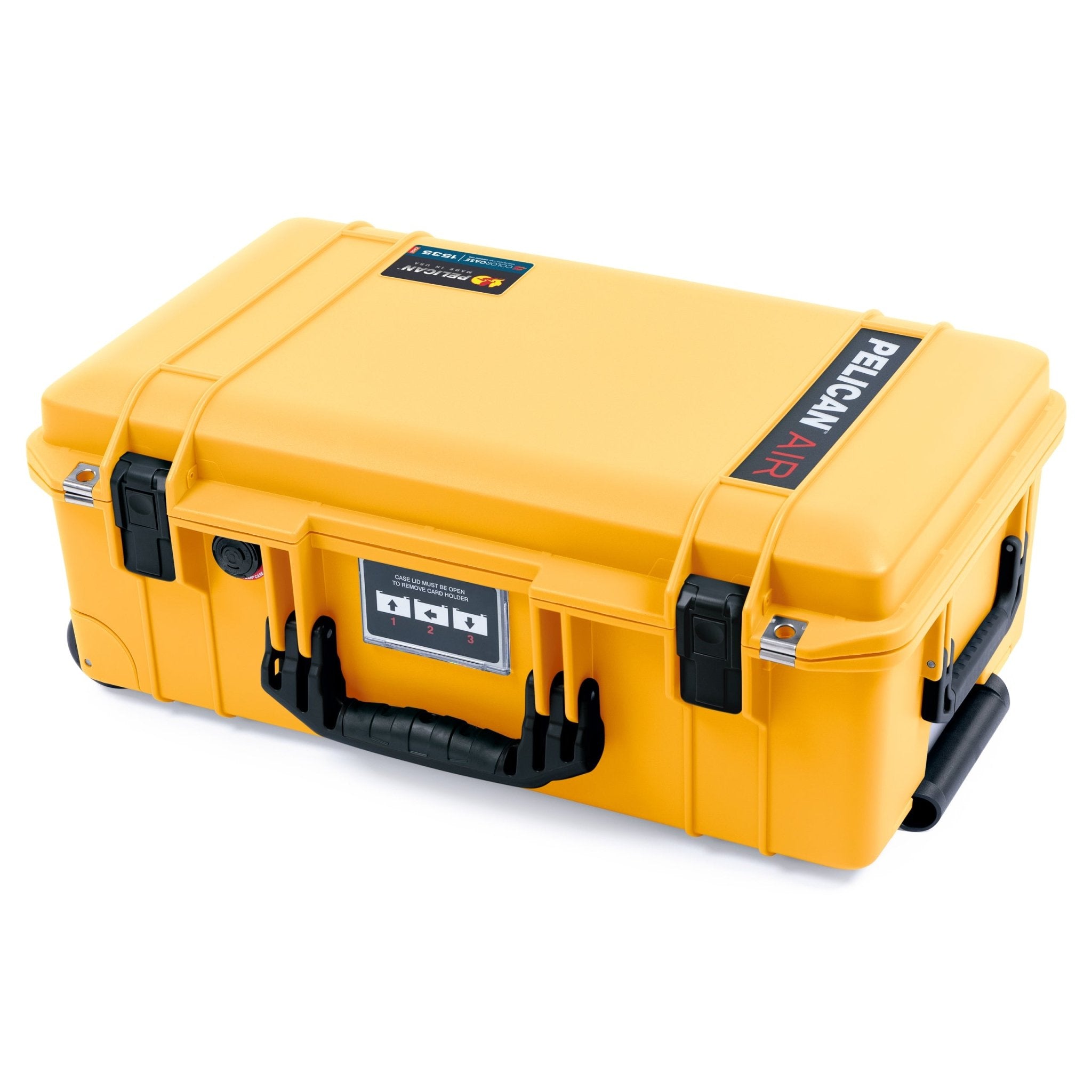 Yellow Pelican 1535 Air Case With Black Handles and Latches