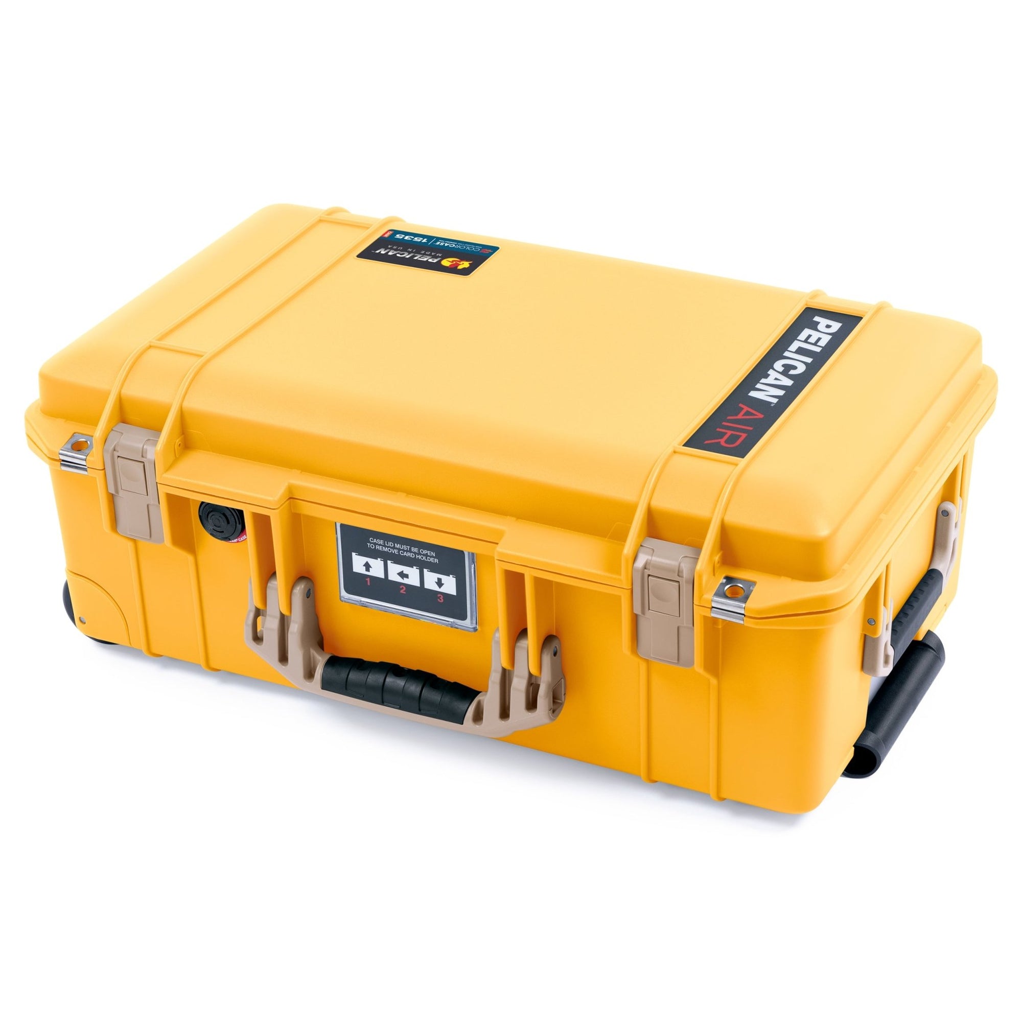 Pelican 1535 Air Carry-on Case - Yellow & Desert Tan - ColorCase