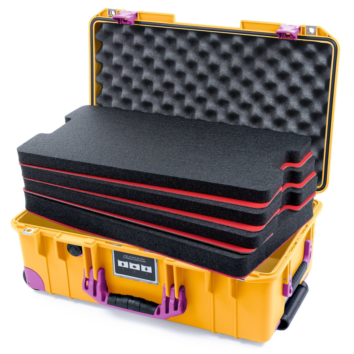 Pelican 1535 Air Carry-on Case - Yellow &amp; Magenta Trolley