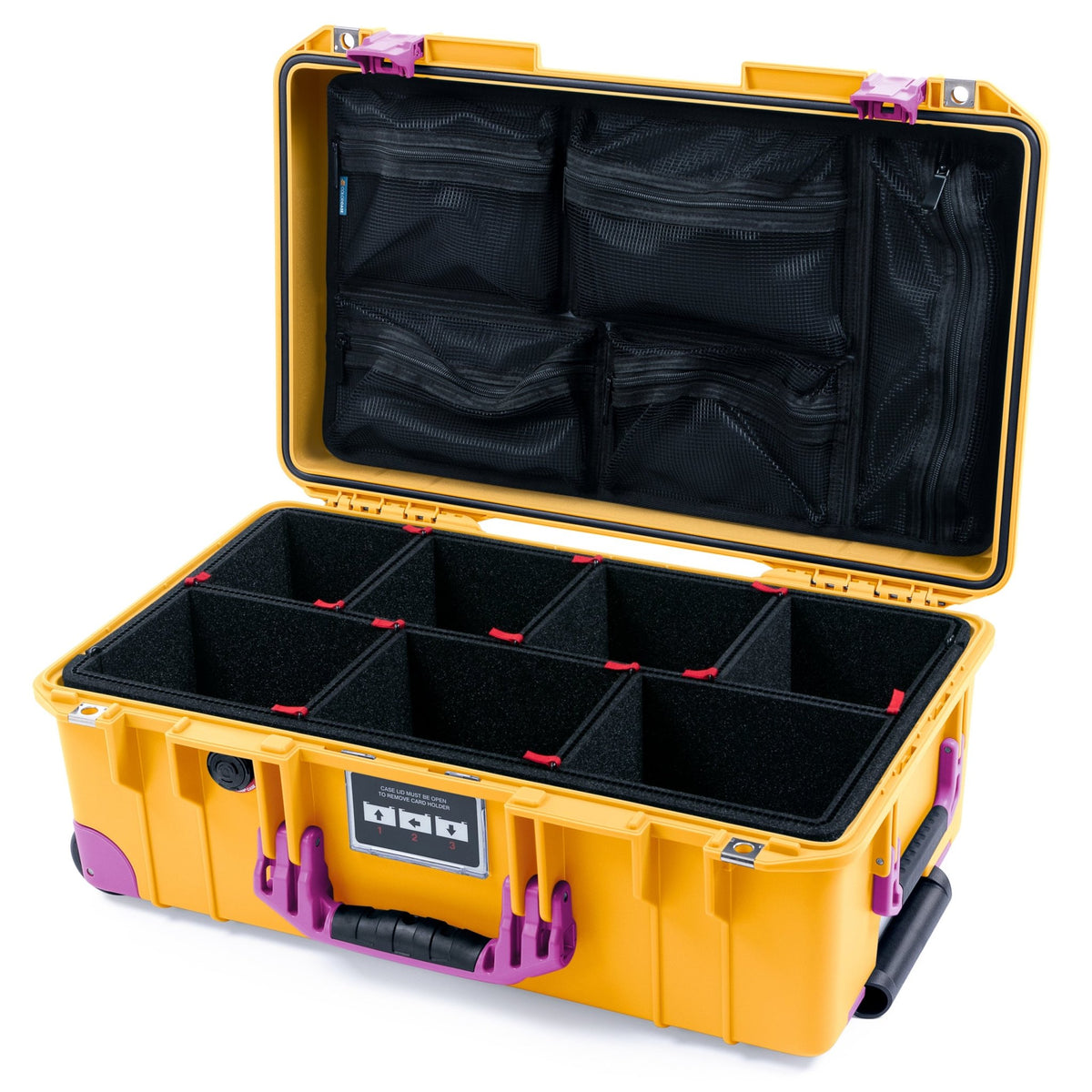 Pelican 1535 Air Carry-on Case - Yellow &amp; Magenta Trolley