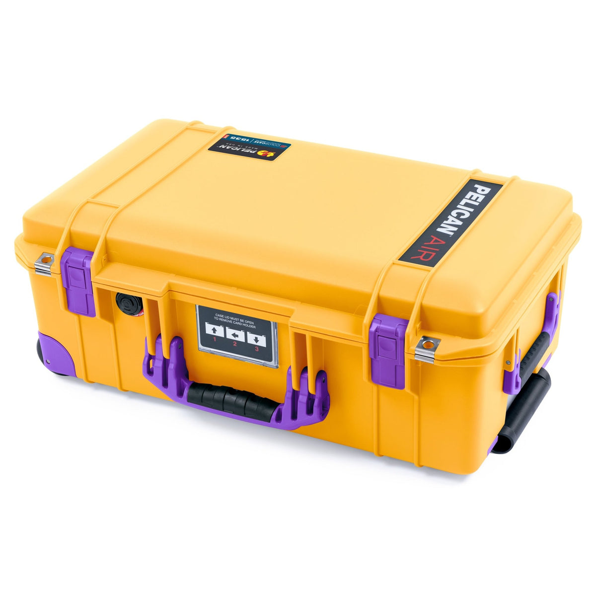 Pelican 1535 Air Carry-on Case - Yellow &amp; Purple Trolley