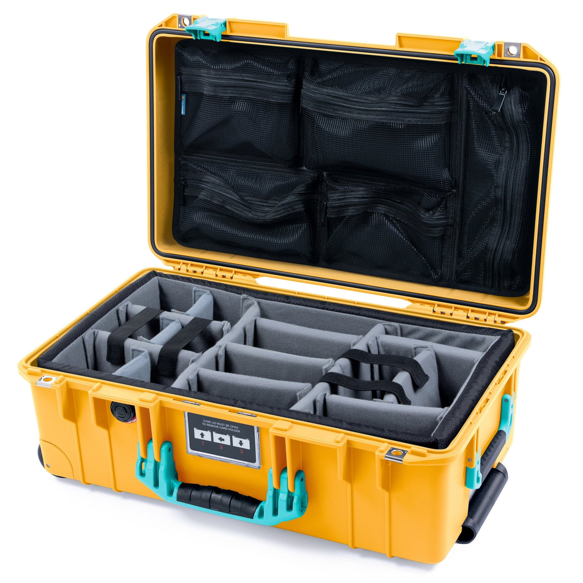 Pelican 1535 Air Carry-on Case - Yellow &amp; Teal
