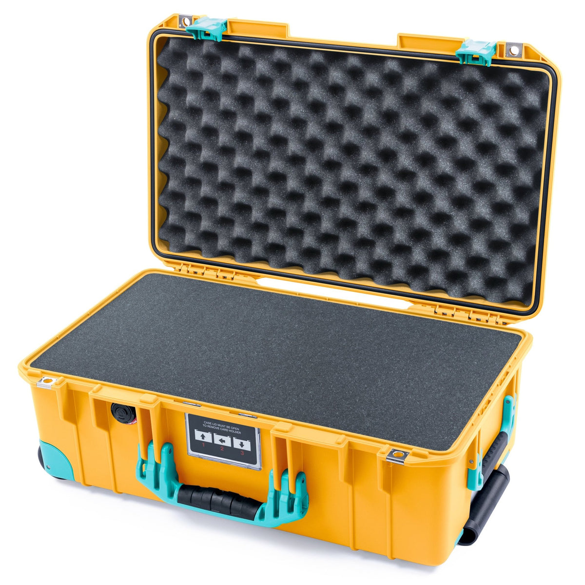 Pelican 1535 Air Carry-on Case - Yellow &amp; Teal Trolley
