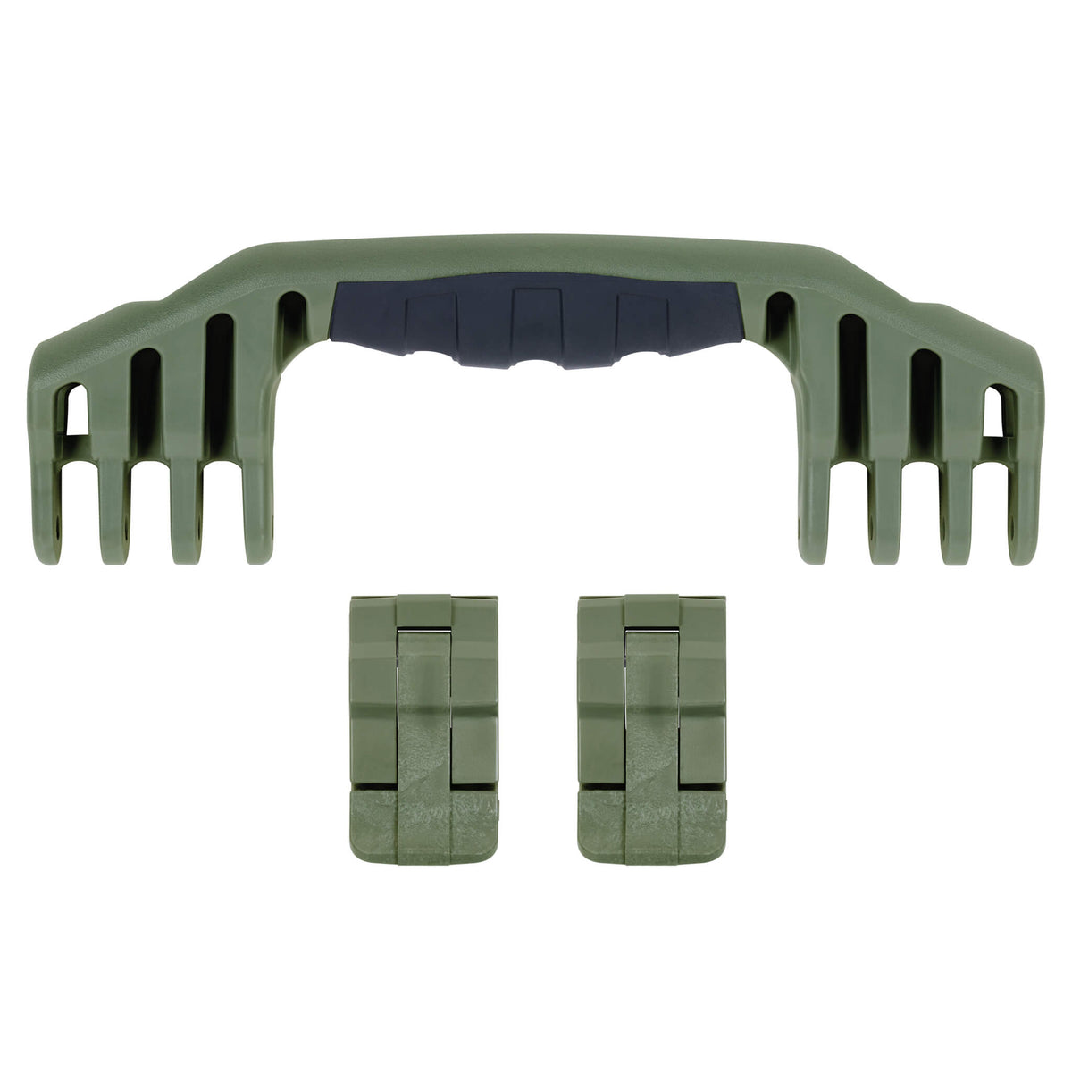 Pelican 1550 Replacement Handle &amp; Latches, OD Green (Set of 1 Handle, 2 Standard Latches) -