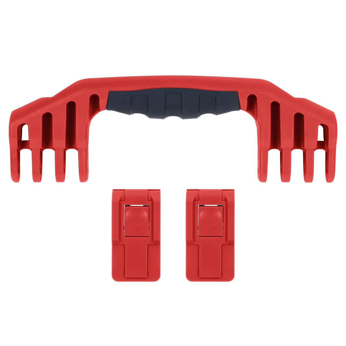 Pelican 1550 Replacement Handle &amp; Latch Set - Red (1 Handle, 2 Push-Button Latches) -