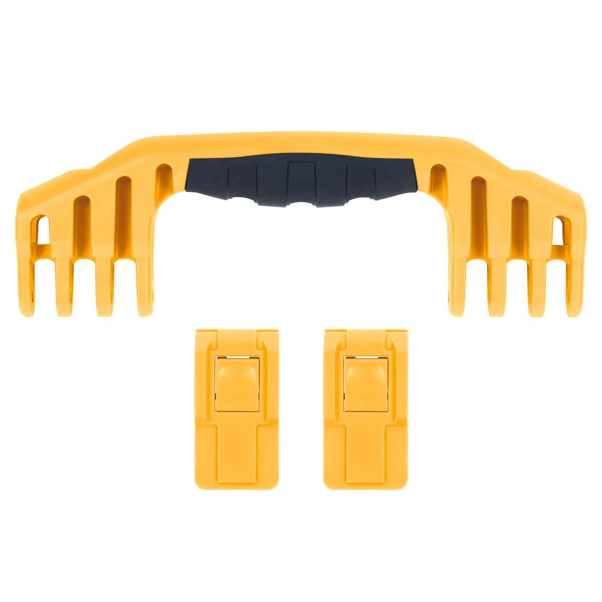 Pelican 1550 Replacement Handle &amp; Latch Set - Yellow (1 Handle, 2 Push-Button Latches) -