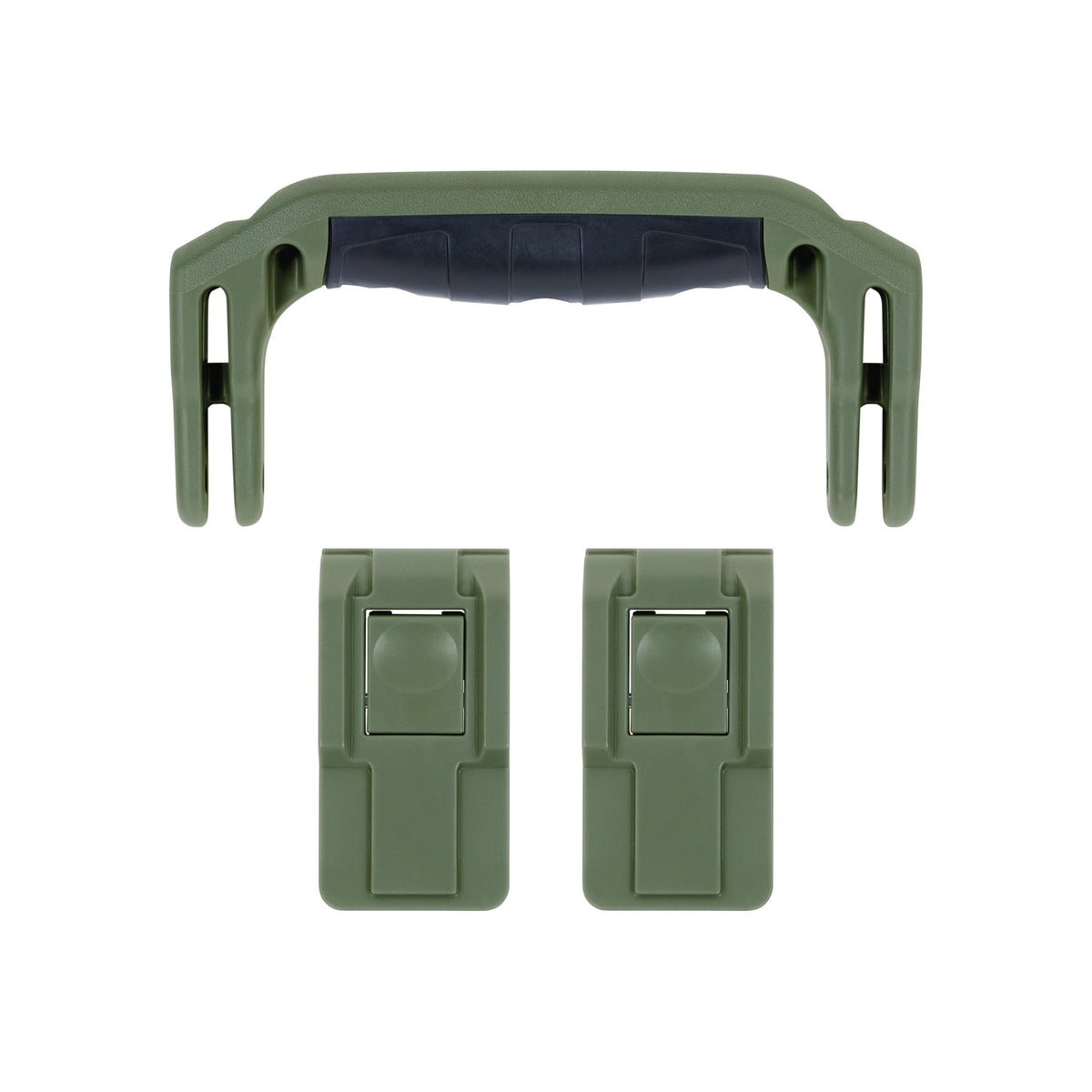 Pelican 1557 Air Replacement Handle &amp; Latch Set - OD Green (1 Handle, 2 Latches) -