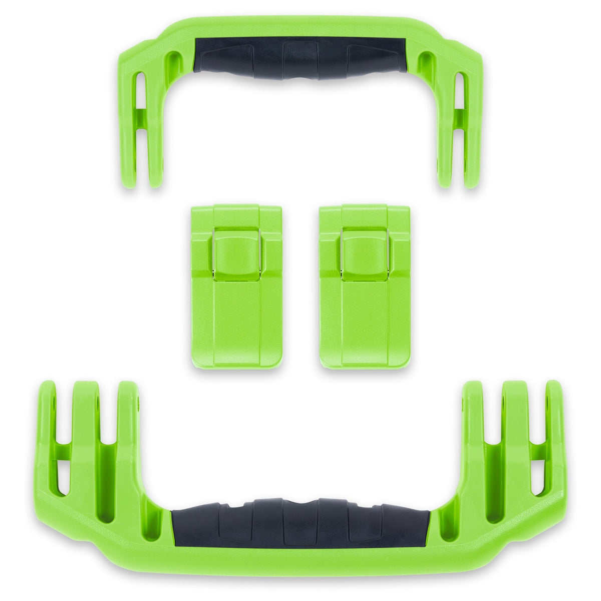 Pelican 1560 Handles &amp; Push-Button Latches Set - Lime Green -