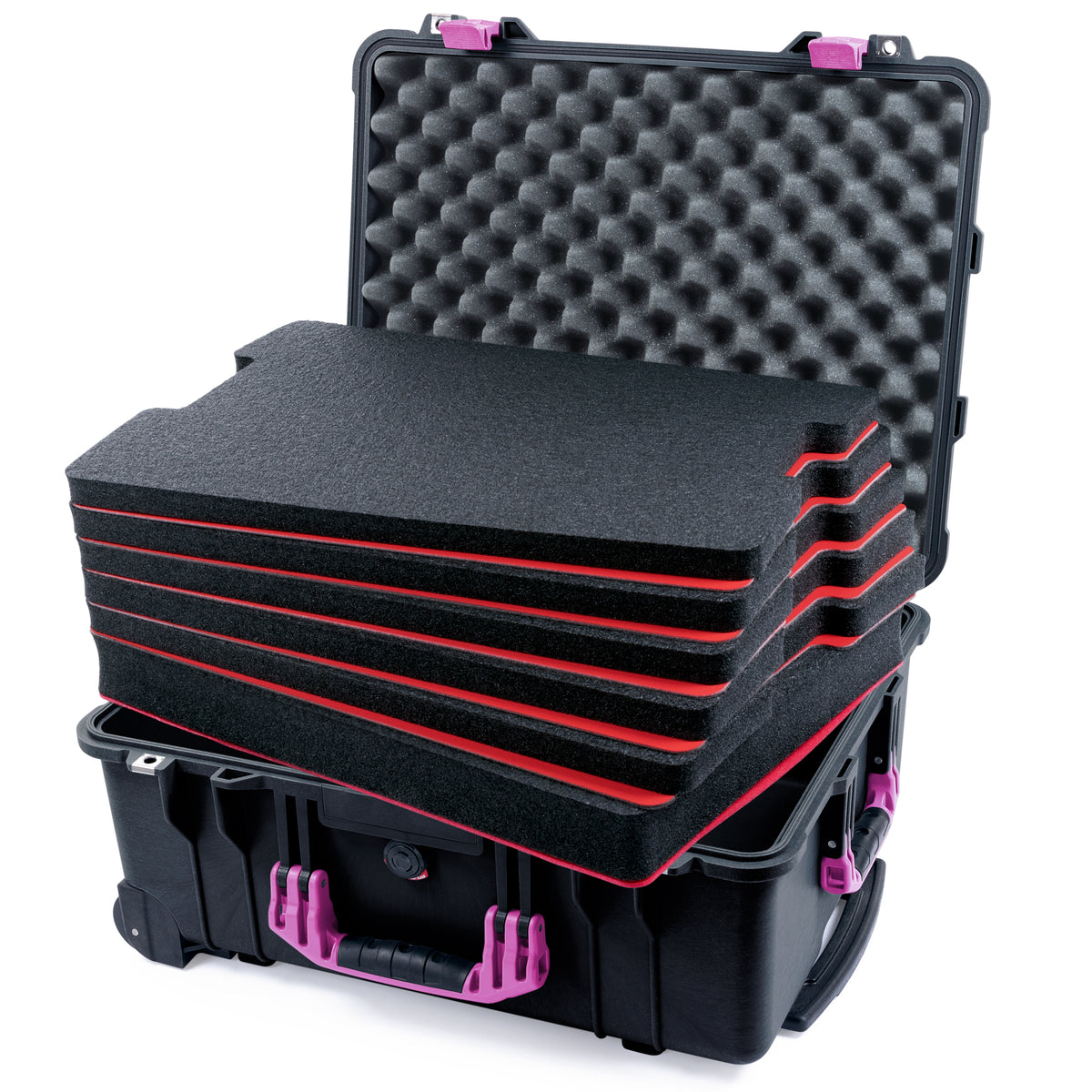 Pelican 1560 Case - Black & Magenta
