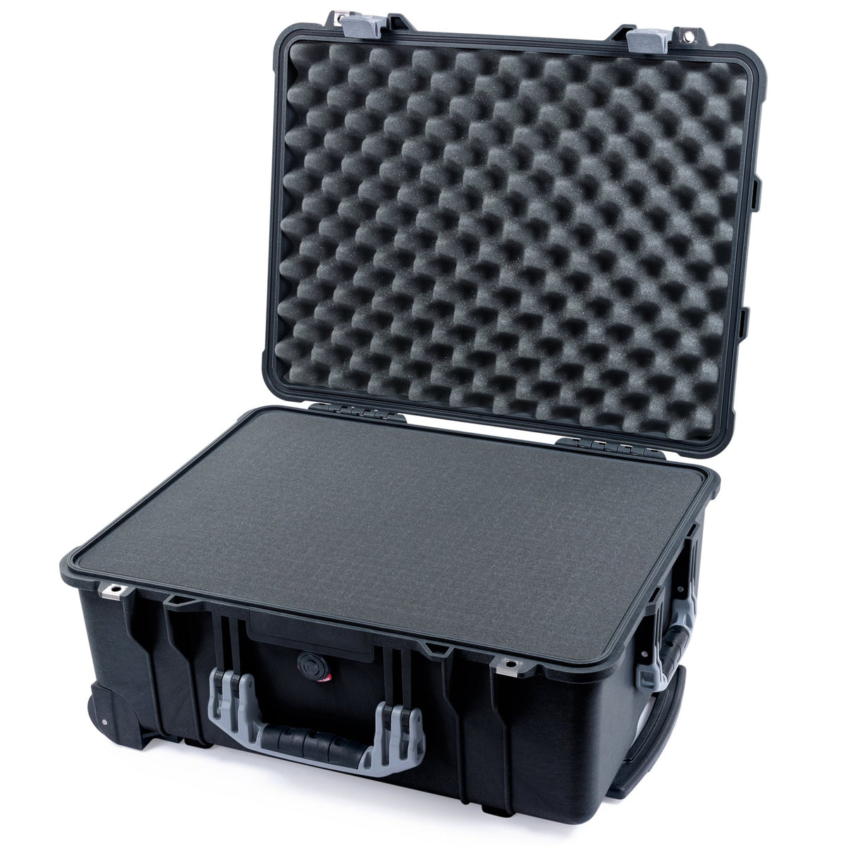Pelican 1560 Case - Black &amp; Silver - Pick &amp; Pluck Foam / Lid Foam