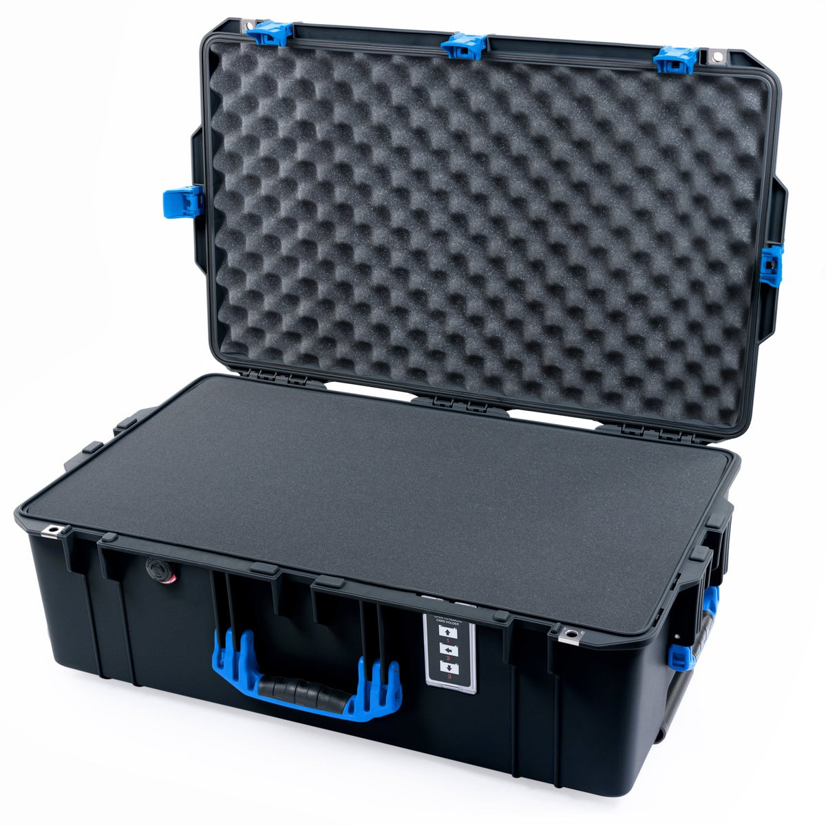 Pelican 1595 Air Case - Black &amp; Blue - Pick &amp; Pluck Foam / Convoluted Lid Foam