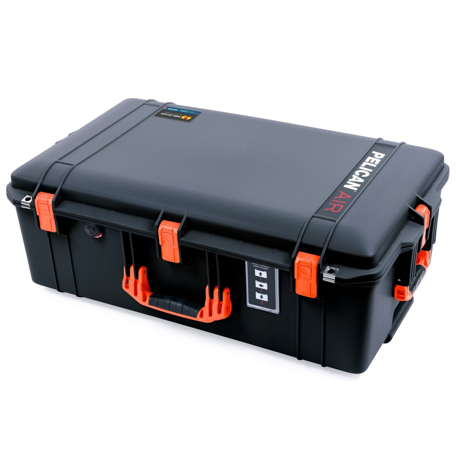 Pelican 1595 Air Case - Black & Orange Trolley - Empty