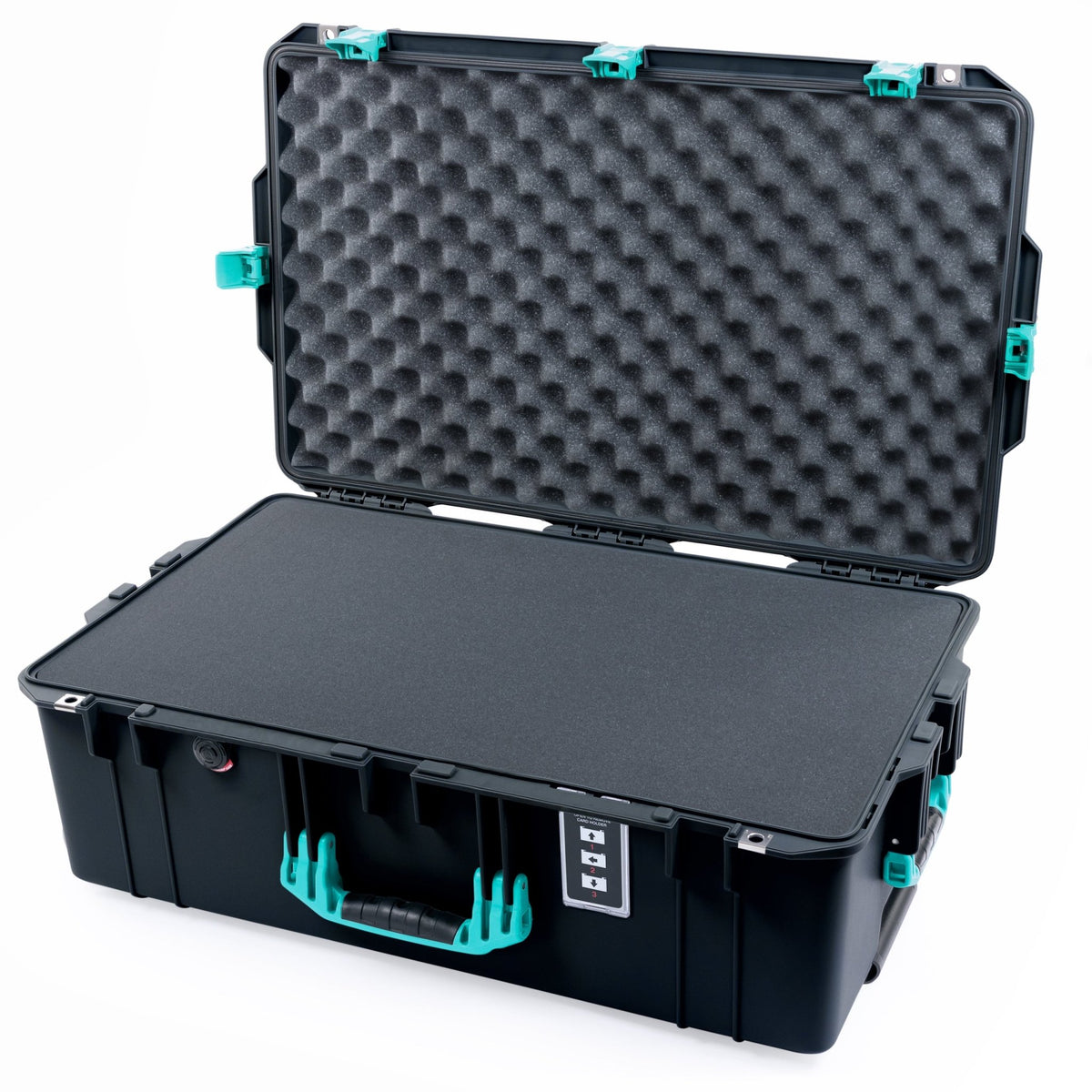 Pelican 1595 Air Case - Black & Teal - Pick & Pluck Foam / Convoluted Lid Foam