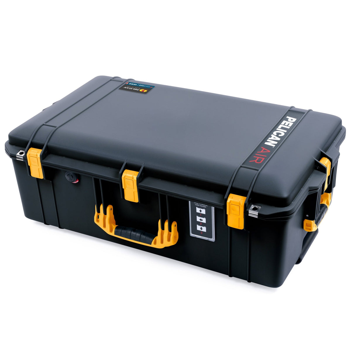 Pelican 1595 Air Case - Black &amp; Yellow Trolley - Empty