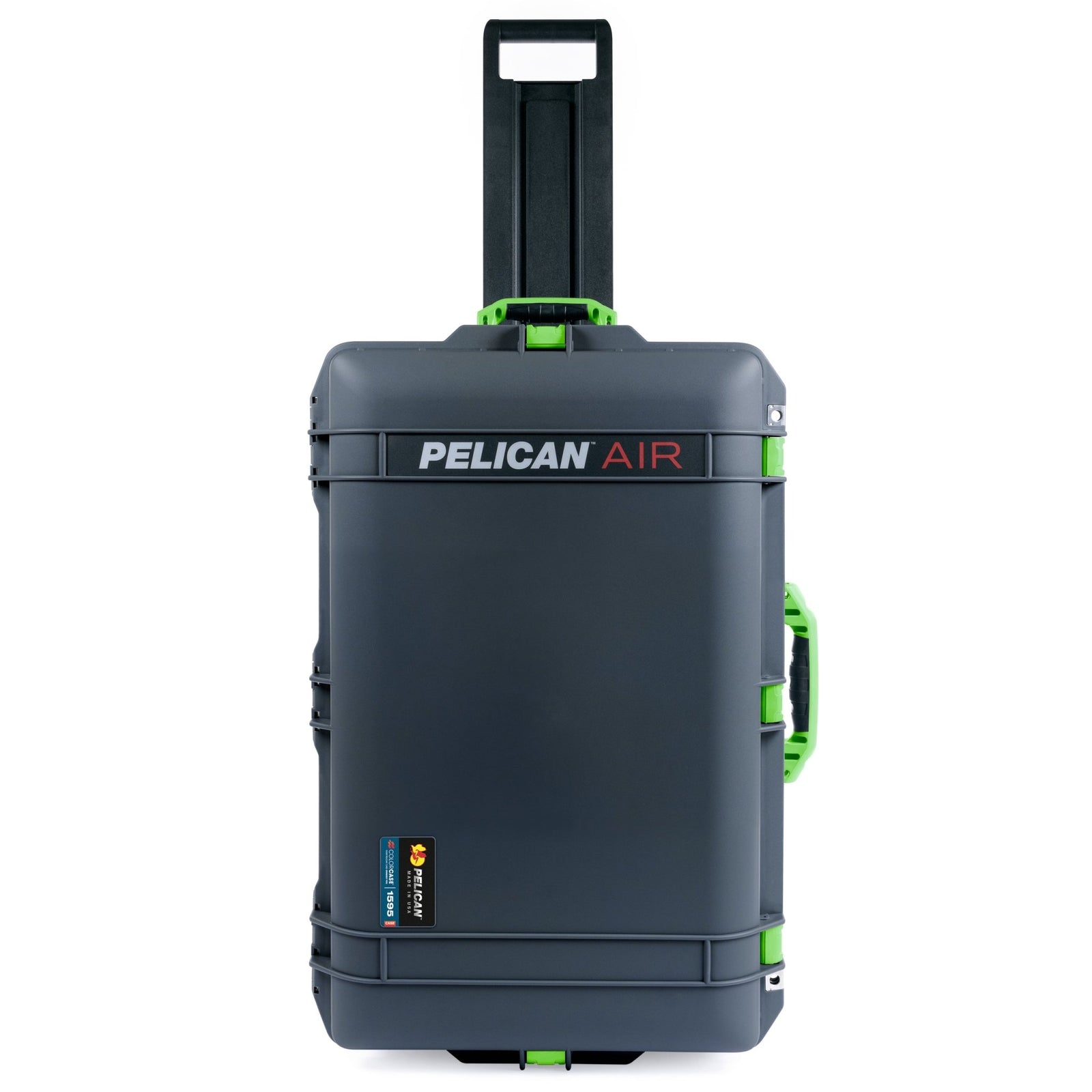 Pelican 1595 Air Case - Charcoal & Lime Green Trolley - Empty