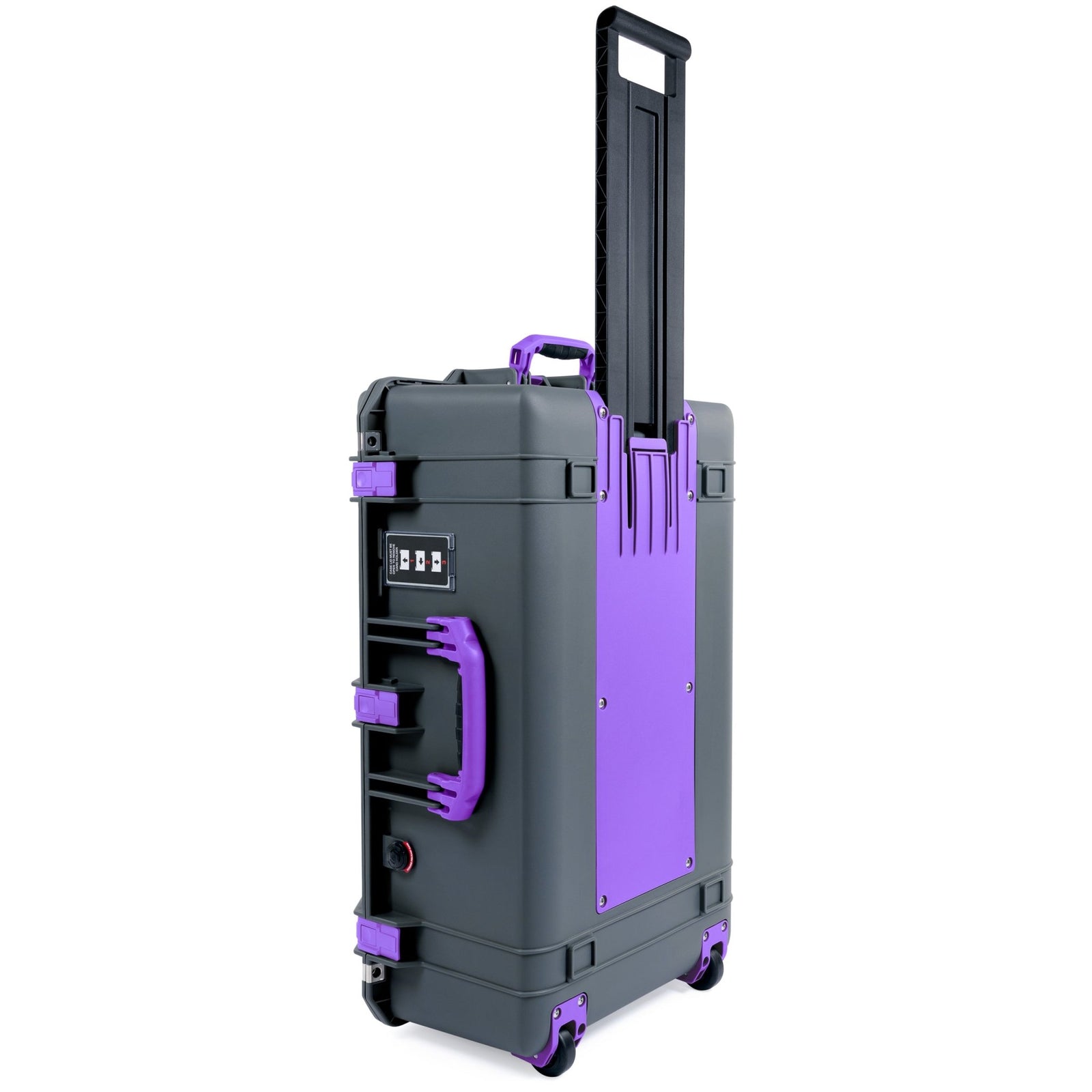 Pelican 1595 Air Case - Charcoal & Purple Trolley - Empty