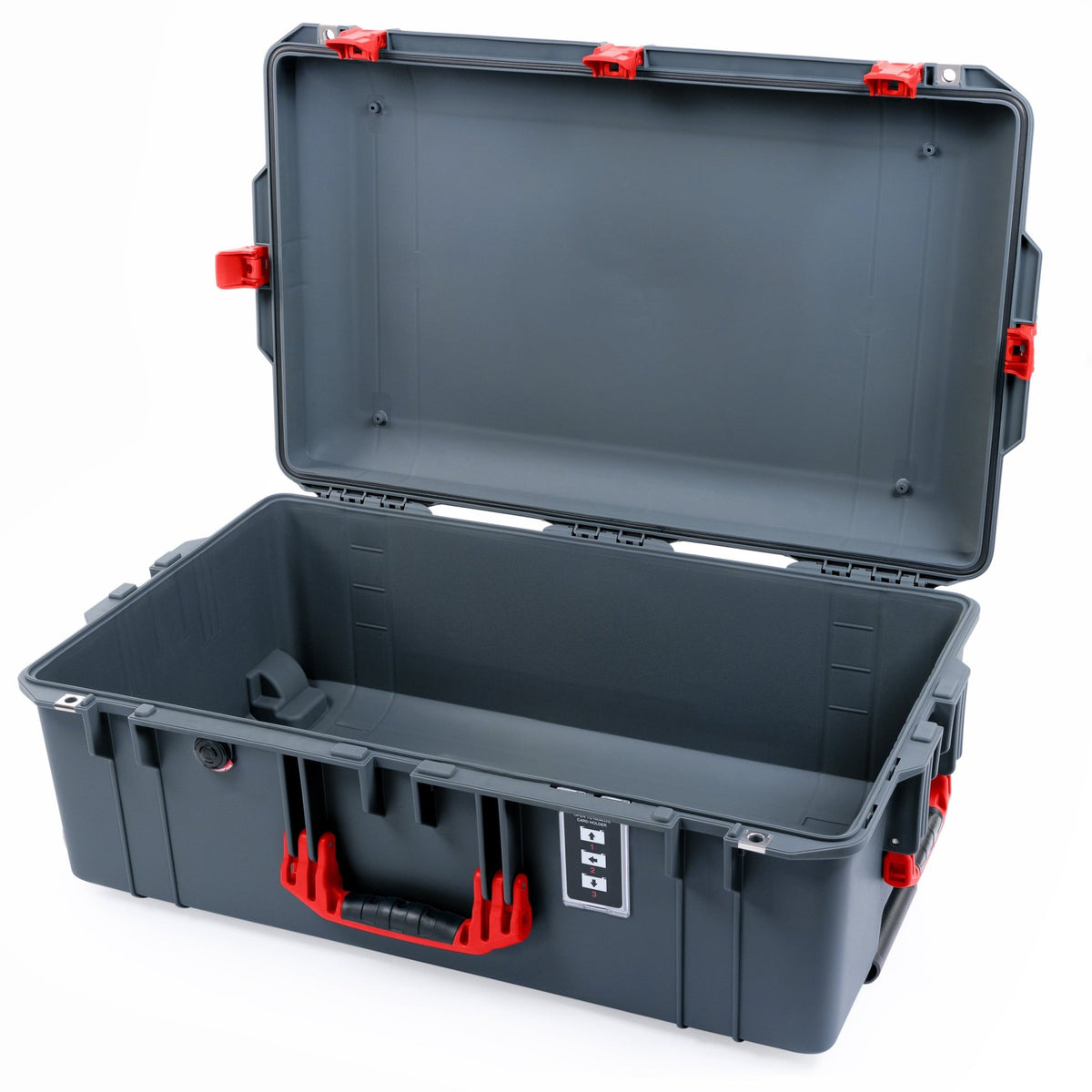 Pelican 1595 Air Case - Charcoal & Red Trolley - Empty