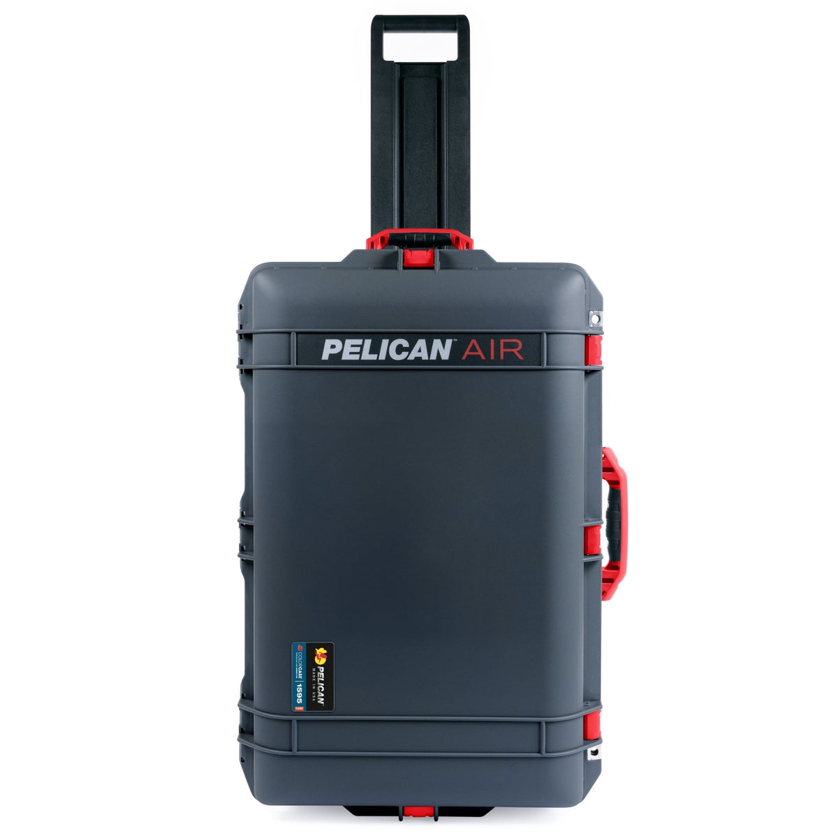 Pelican 1595 Air Case - Charcoal & Red Trolley - Empty