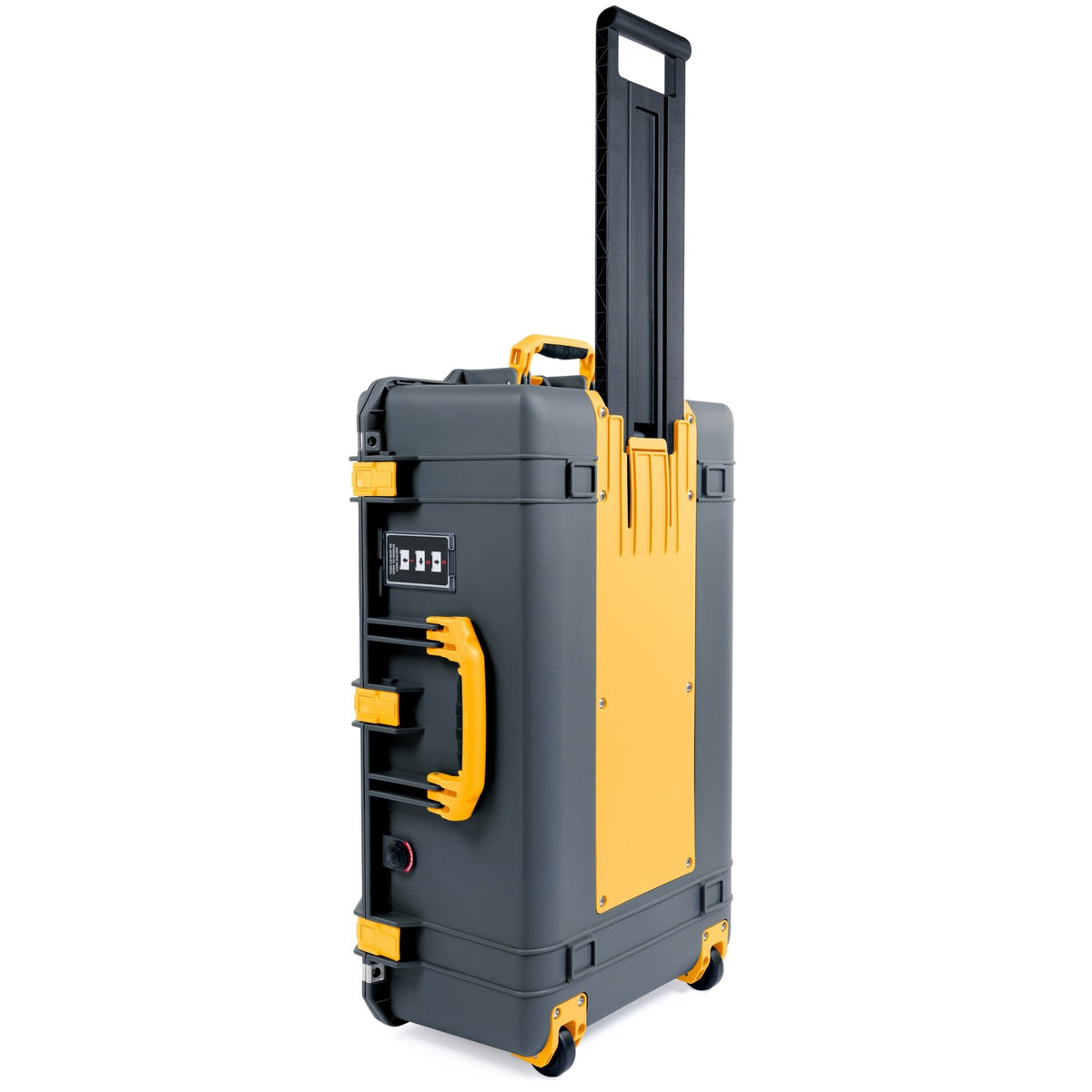 Pelican 1595 Air Case - Charcoal &amp; Yellow Trolley - Empty