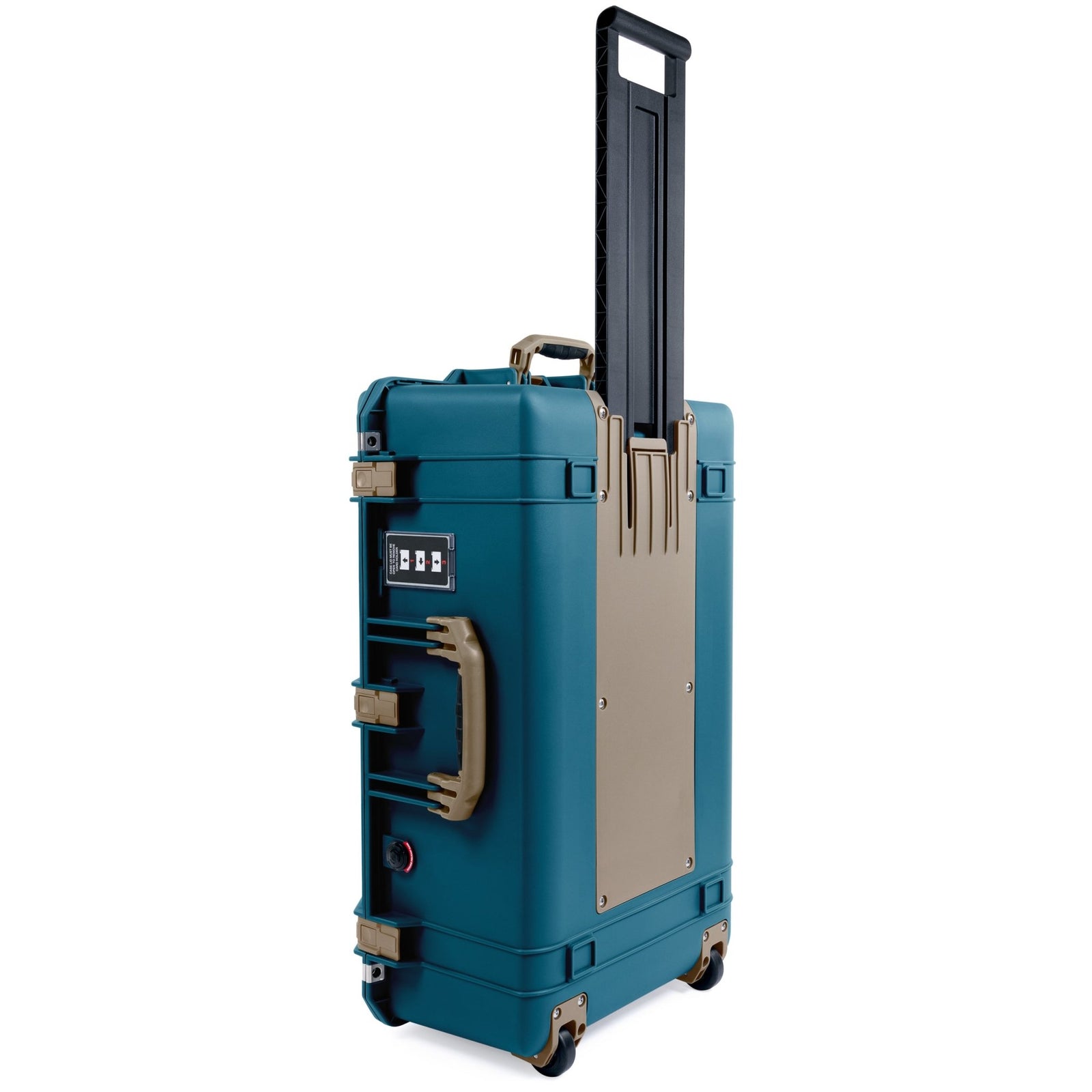 Pelican 1595 Air Case - Indigo & Dark Desert Dirt Trolley - Pick & Pluck Foam / TRVL Lid Organizer