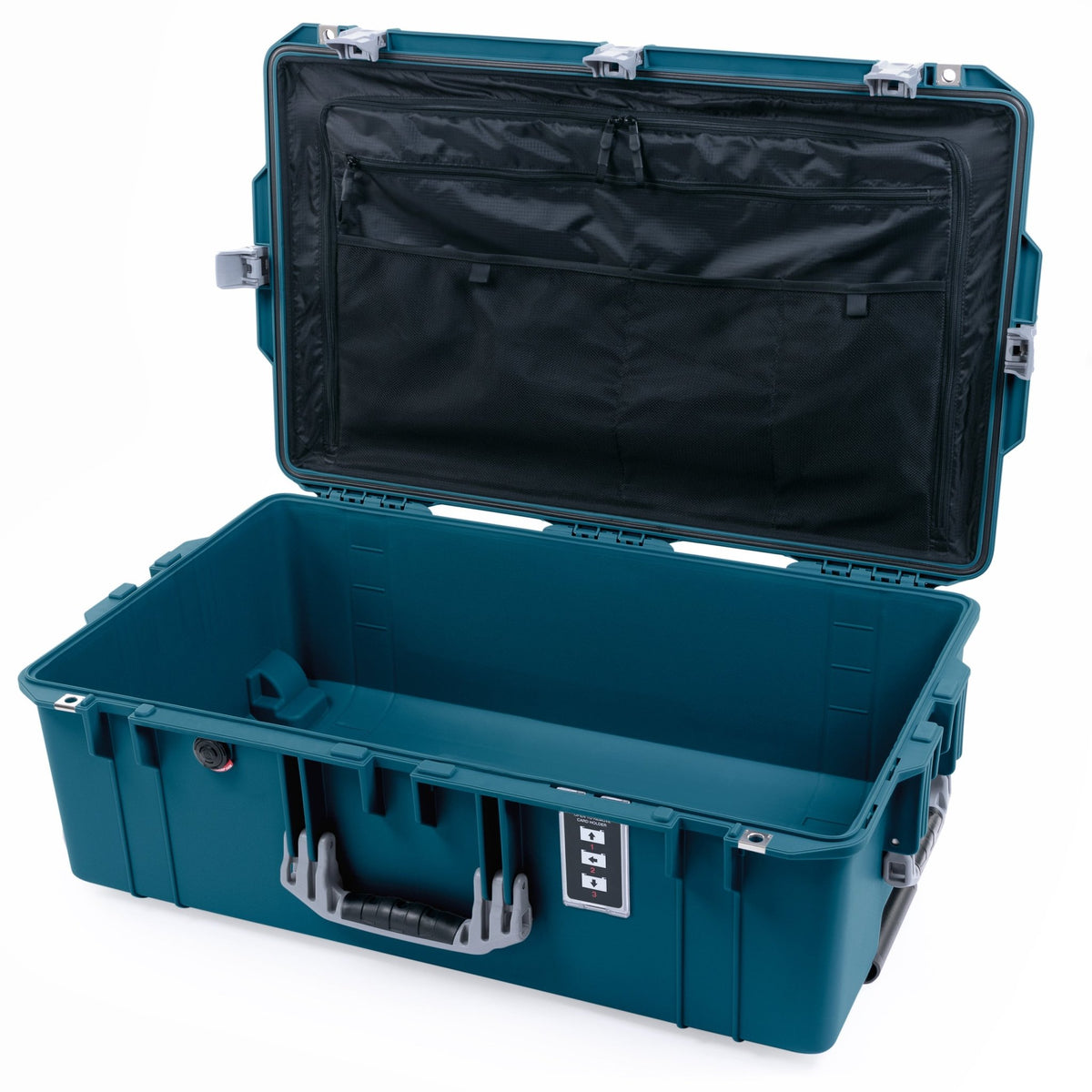 Pelican 1595 Air Case - Indigo & Silver Trolley - TRVL Lid Organizer Only