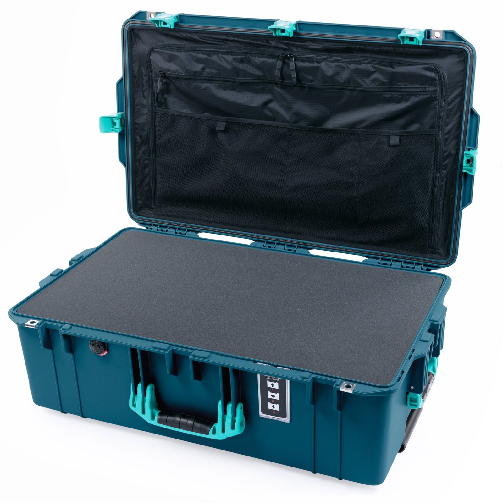 Pelican 1595 Air Case - Indigo & Teal - Pick & Pluck Foam / TRVL Lid Organizer