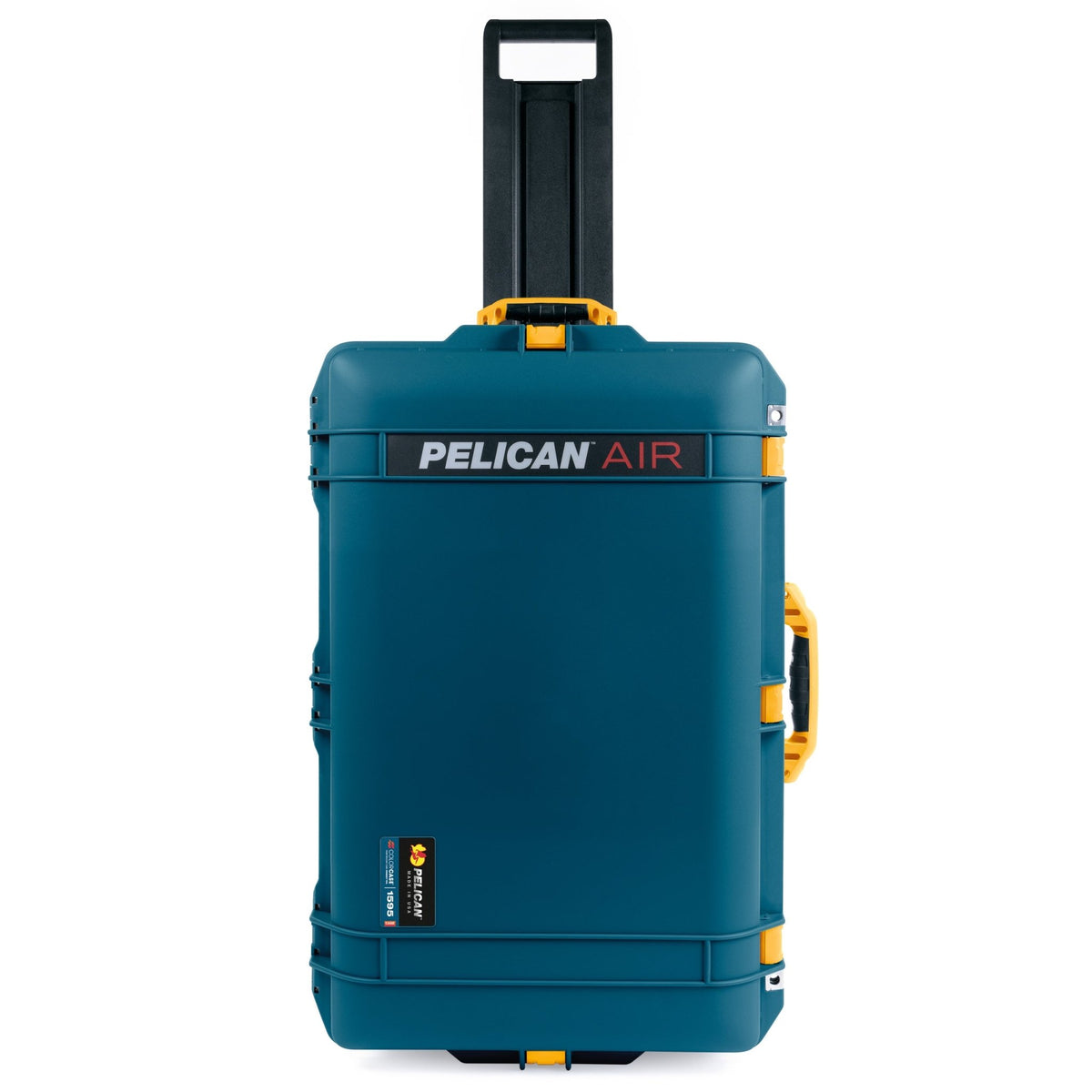 Pelican 1595 Air Case - Indigo & Yellow Trolley - Pick & Pluck Foam / TRVL Lid Organizer