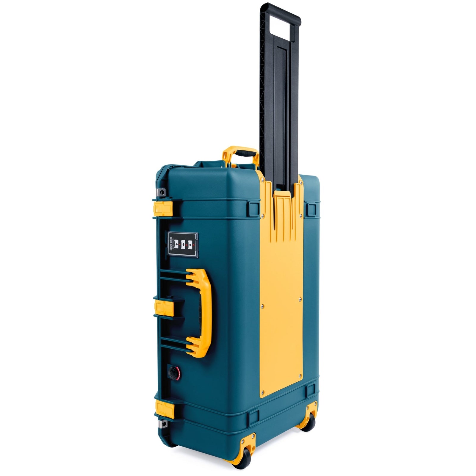 Pelican 1595 Air Case - Indigo & Yellow Trolley - Pick & Pluck Foam / TRVL Lid Organizer