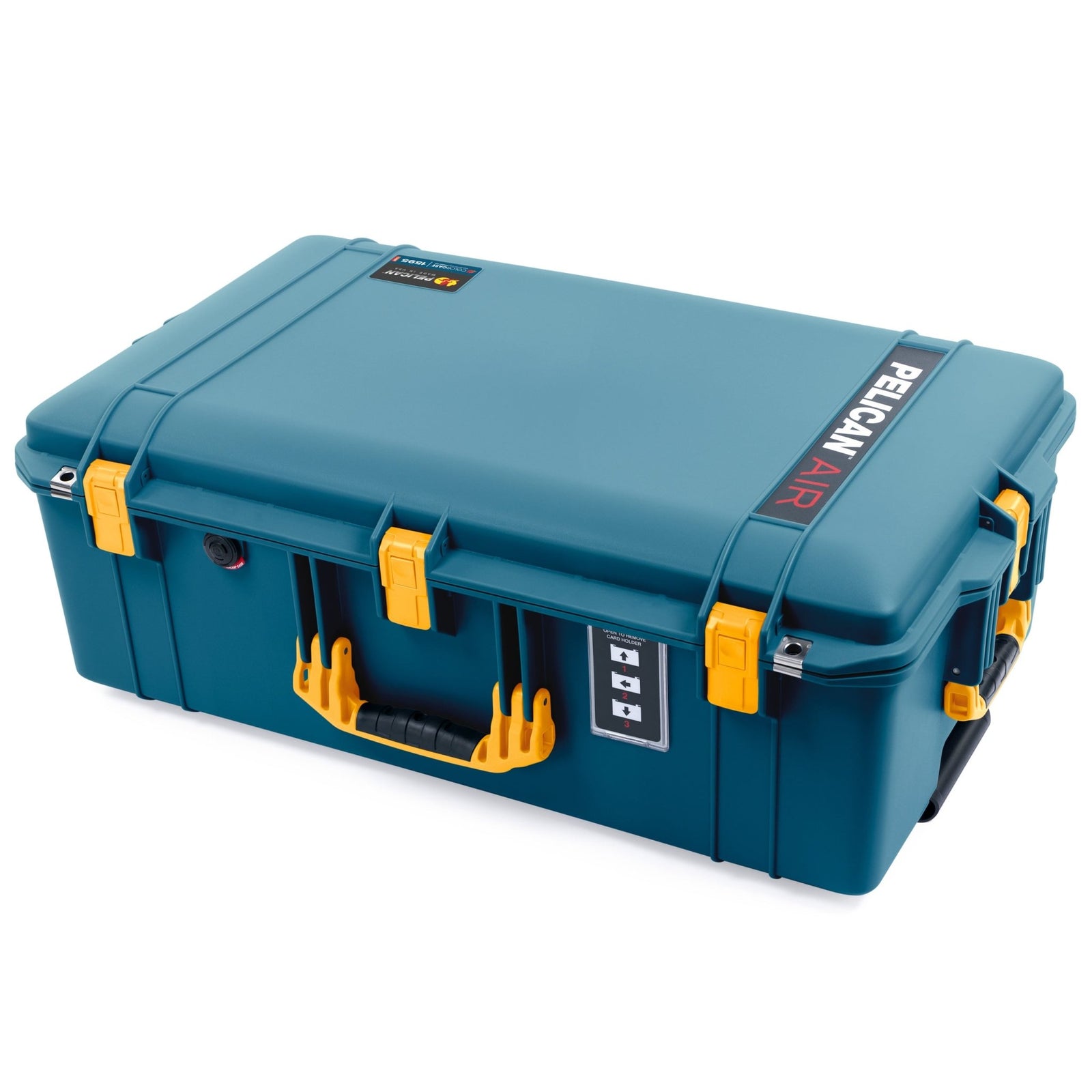 Pelican 1595 Air Case - Indigo & Yellow - Pick & Pluck Foam / TRVL Lid Organizer
