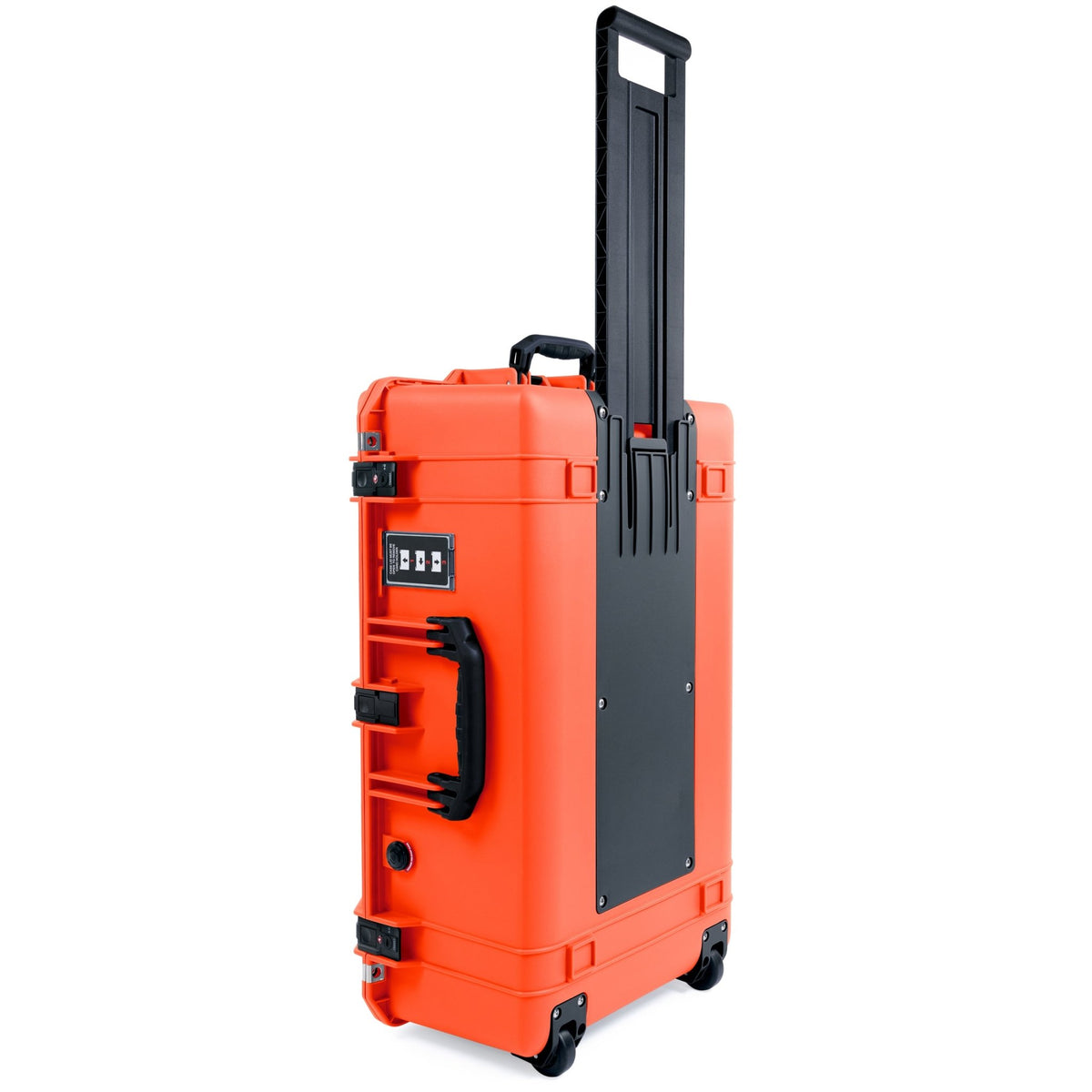 Pelican 1595 Air Case - Orange &amp; Black TSA Latches + Trolley - Empty