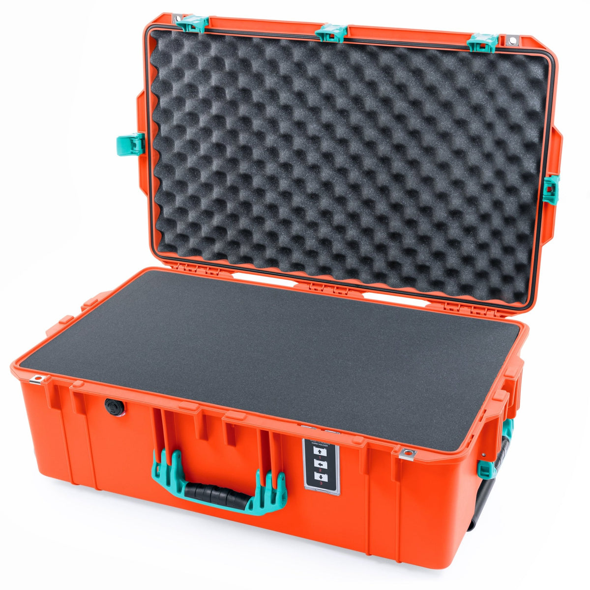 Pelican 1595 Air Case - Orange & Teal - Pick & Pluck Foam / Convoluted Lid Foam