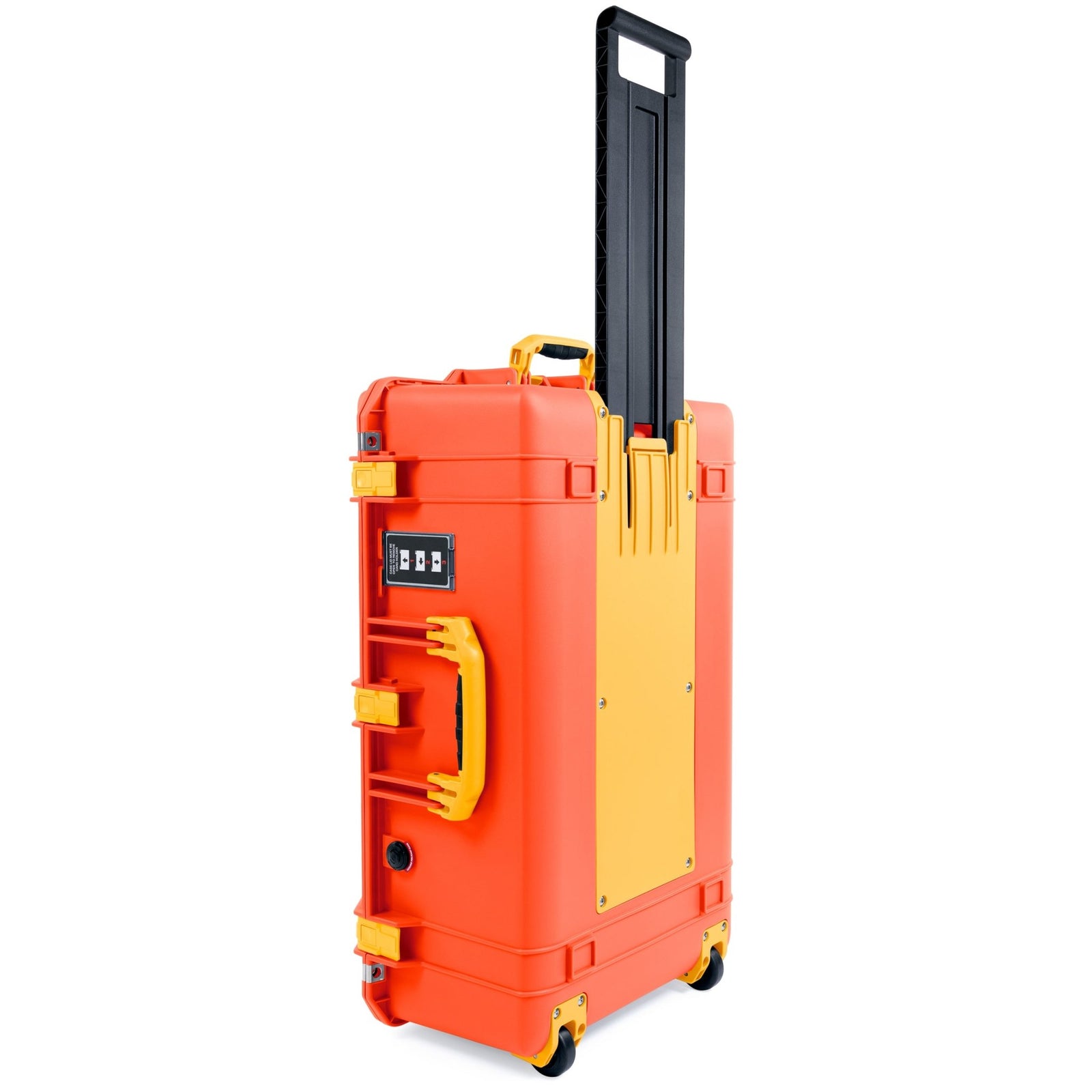 Pelican 1595 Air Case - Orange & Yellow Trolley - Empty