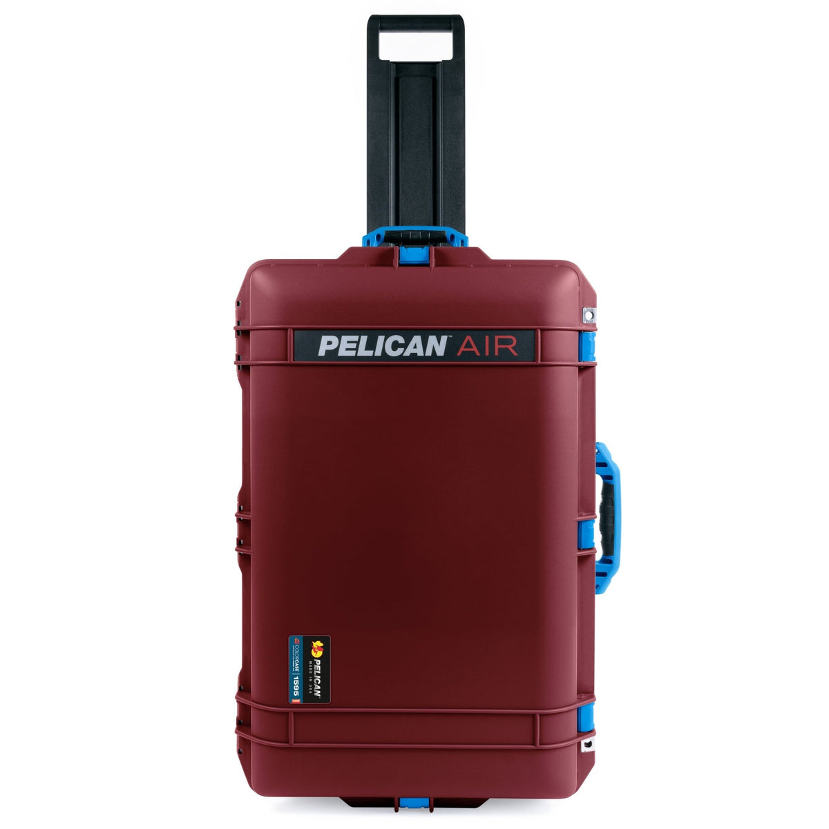 Pelican 1595 Air Case - Oxblood &amp; Blue - Pick &amp; Pluck Foam / TRVL Lid Organizer