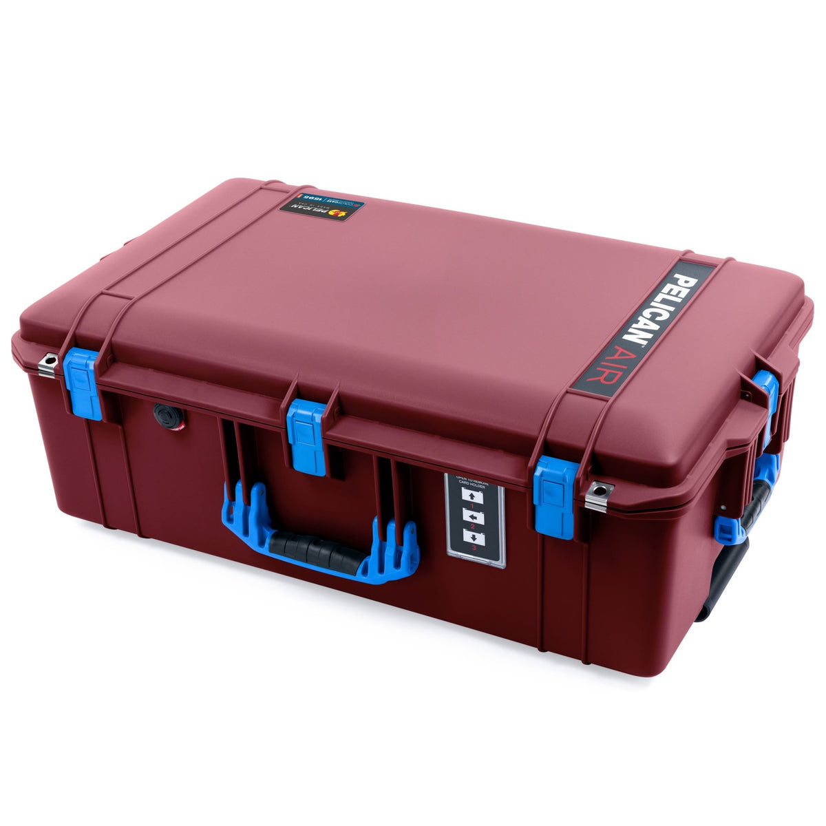 Pelican 1595 Air Case - Oxblood &amp; Blue - Pick &amp; Pluck Foam / TRVL Lid Organizer