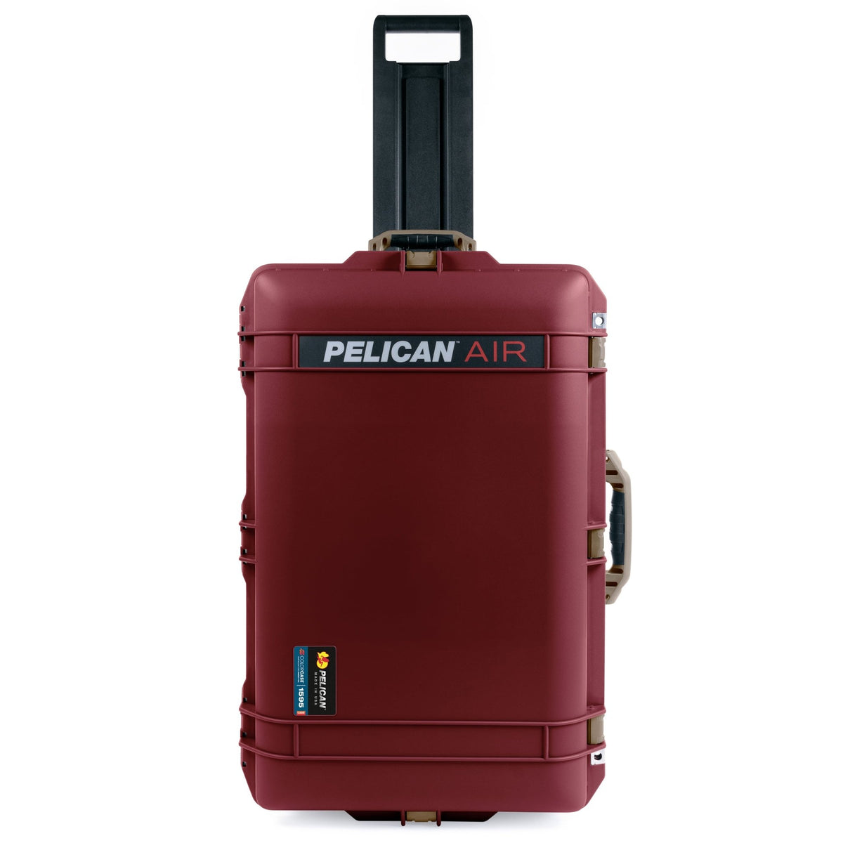 Pelican 1595 Air Case - Oxblood &amp; Dark Desert Dirt - Pick &amp; Pluck Foam / TRVL Lid Organizer