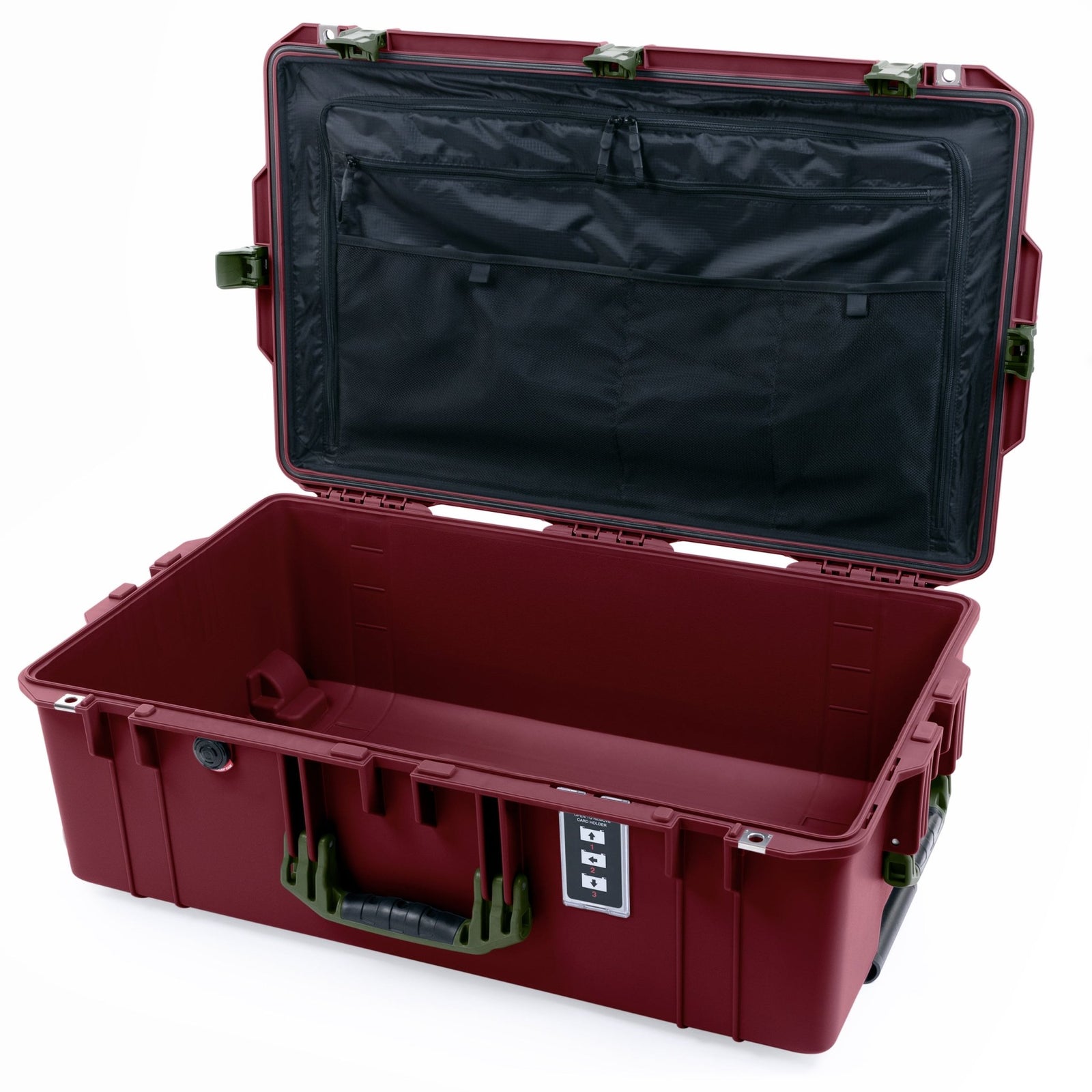 Pelican 1595 Air Case - Oxblood & OD Green - TRVL Lid Organizer Only