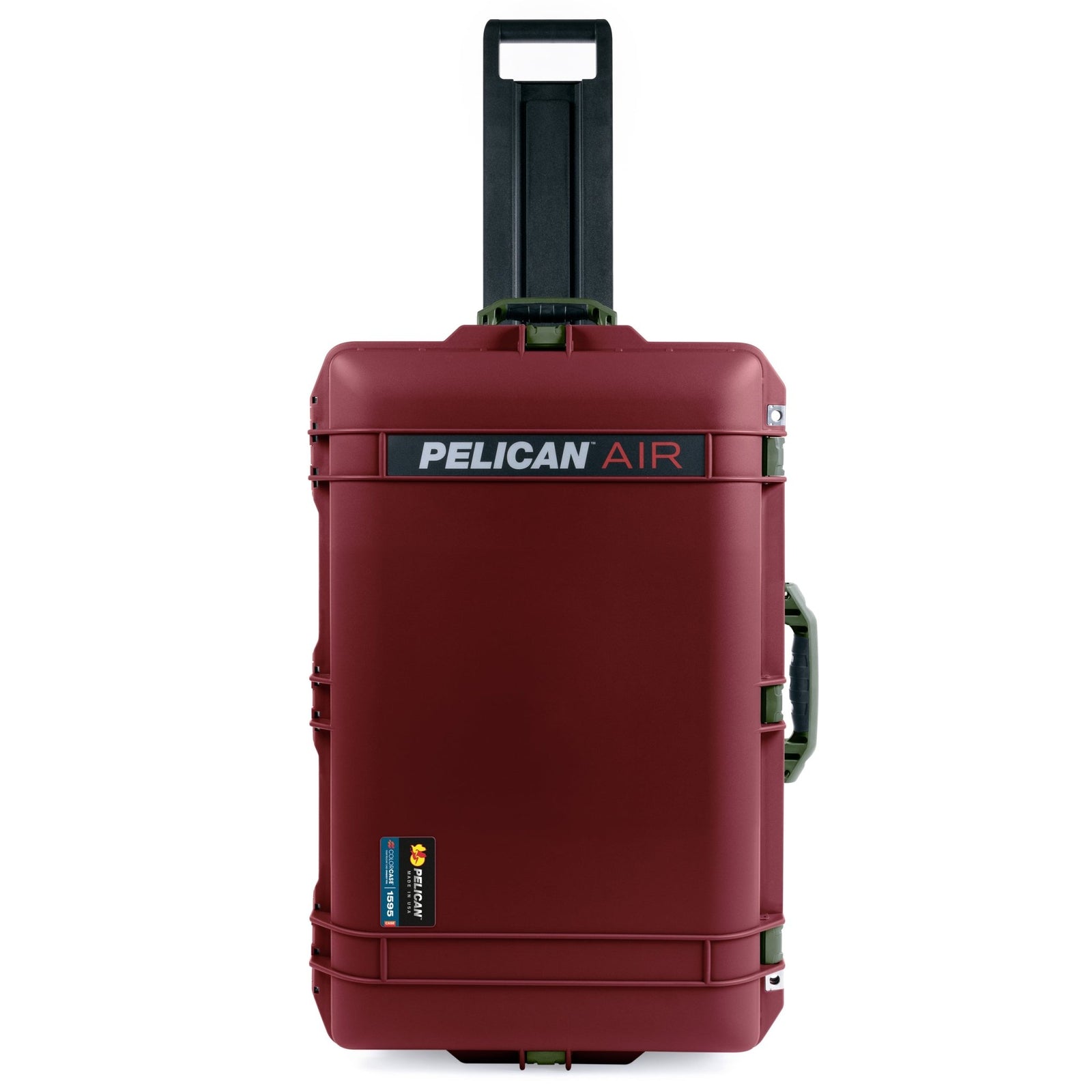 Pelican 1595 Air Case - Oxblood & OD Green - Pick & Pluck Foam / TRVL Lid Organizer