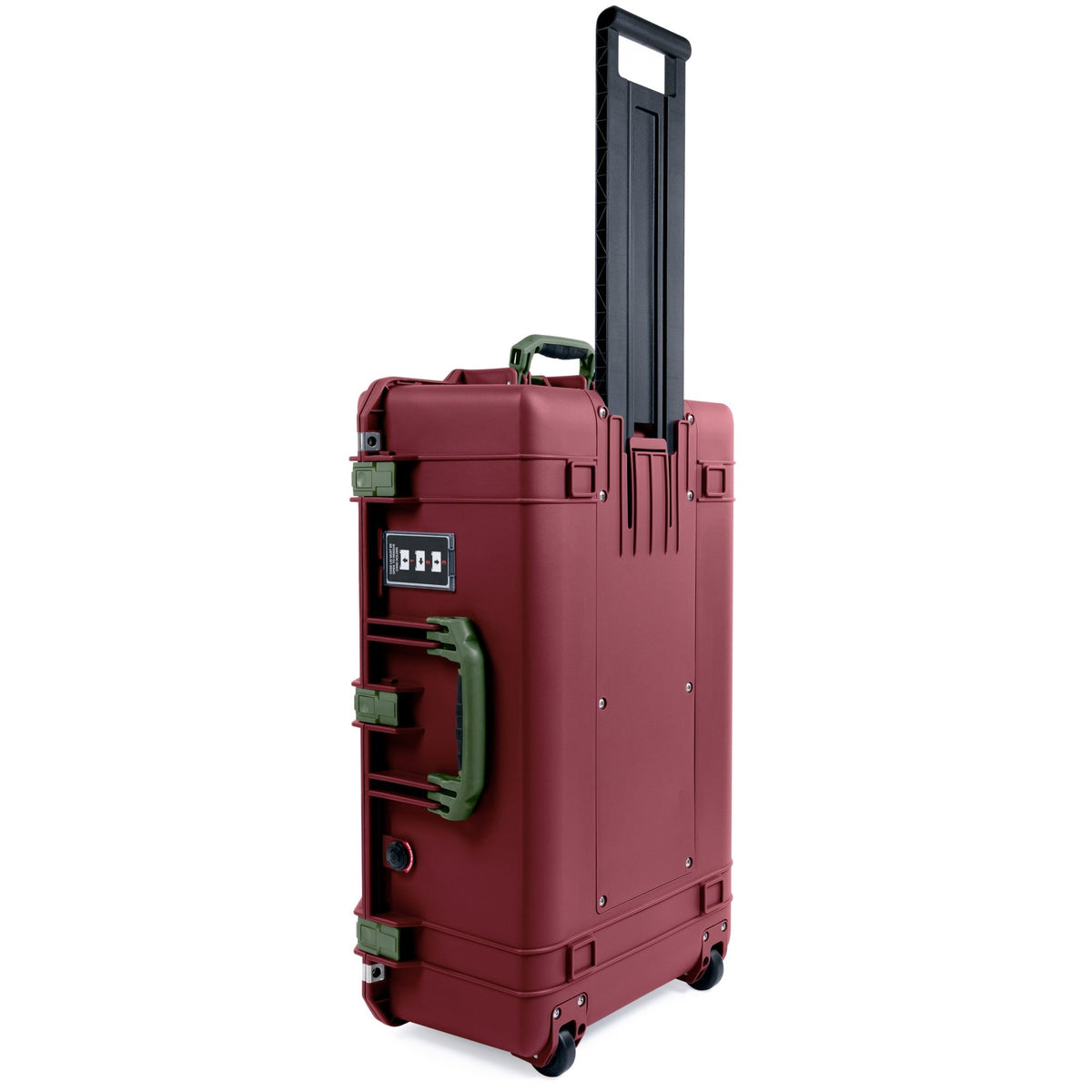 Pelican 1595 Air Case - Oxblood &amp; OD Green - Pick &amp; Pluck Foam / TRVL Lid Organizer