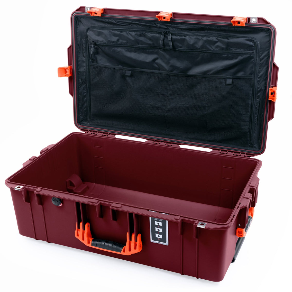 Pelican 1595 Air Case - Oxblood &amp; Orange - TRVL Lid Organizer Only