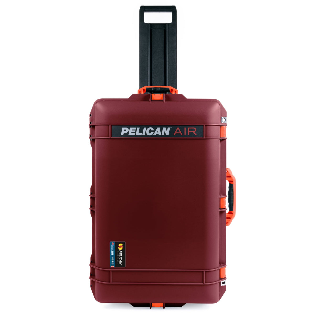Pelican 1595 Air Case - Oxblood &amp; Orange - Pick &amp; Pluck Foam / TRVL Lid Organizer