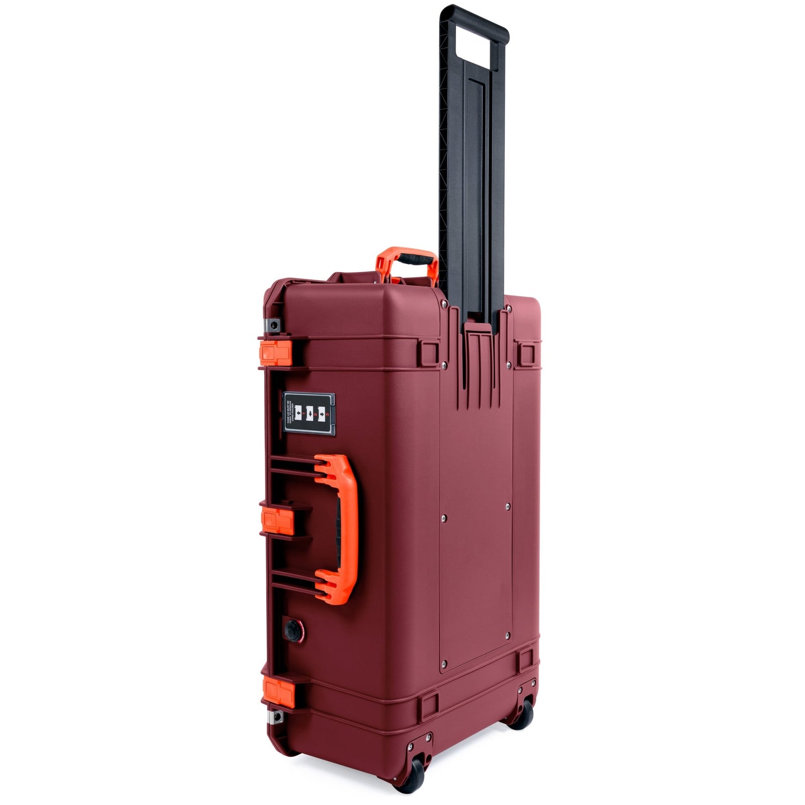 Pelican 1595 Air Case - Oxblood & Orange - Pick & Pluck Foam / TRVL Lid Organizer