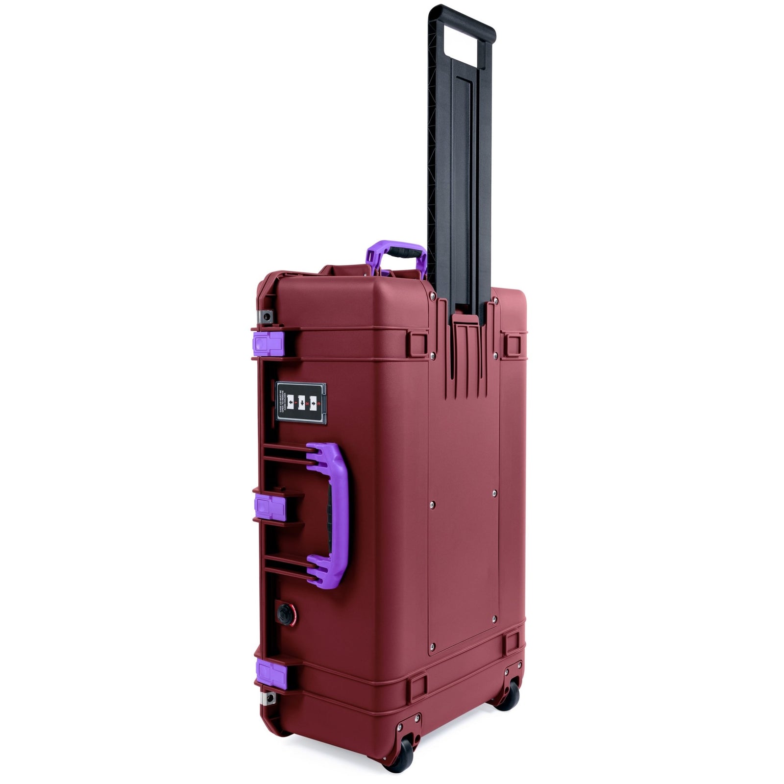 Pelican 1595 Air Case - Oxblood & Purple - Pick & Pluck Foam / TRVL Lid Organizer