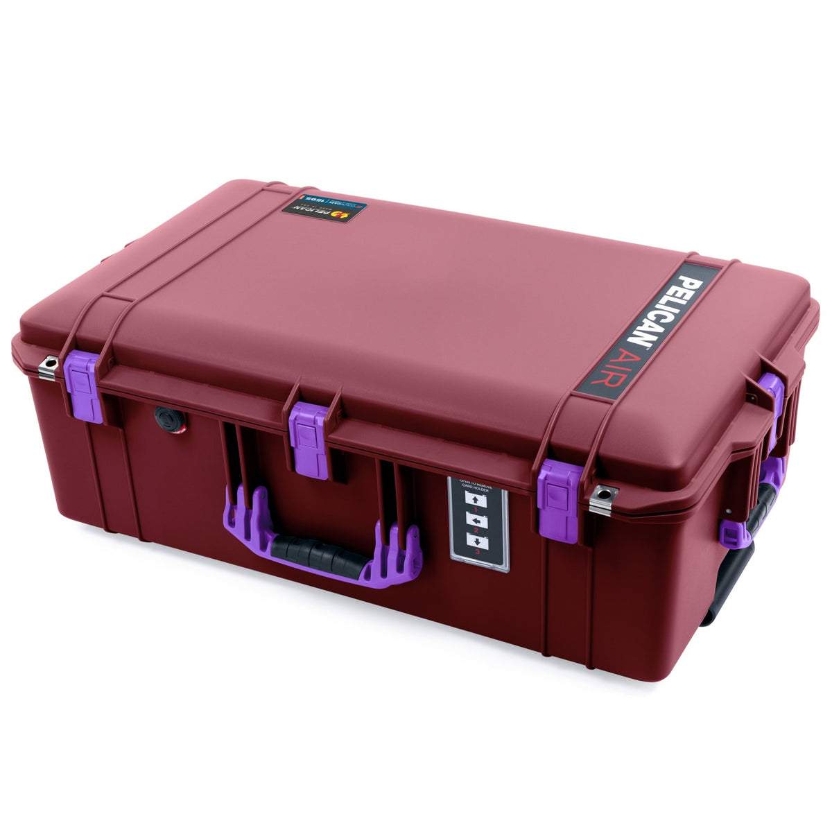 Pelican 1595 Air Case - Oxblood &amp; Purple - Pick &amp; Pluck Foam / TRVL Lid Organizer