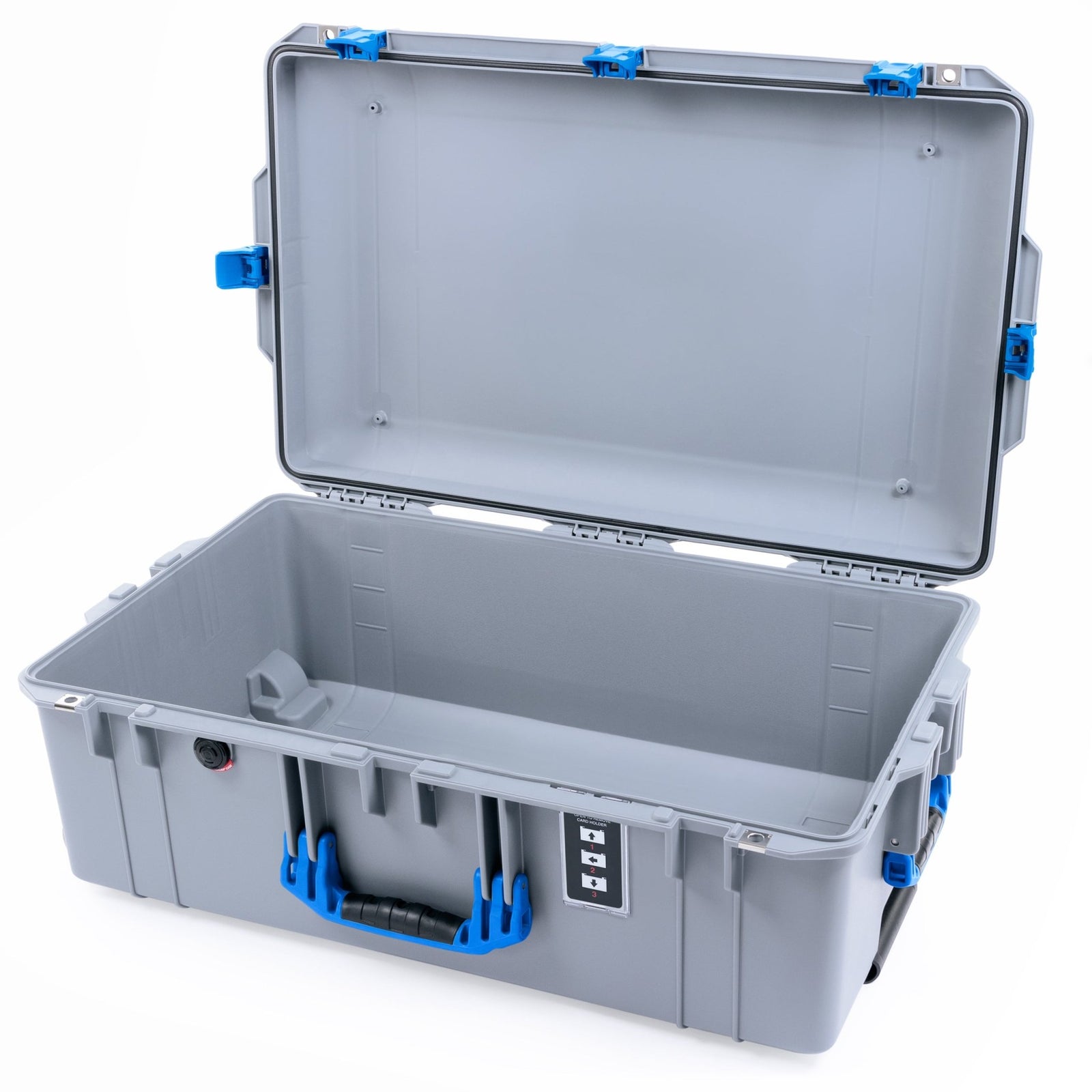 Pelican 1595 Air Case - Silver & Blue Trolley - Empty