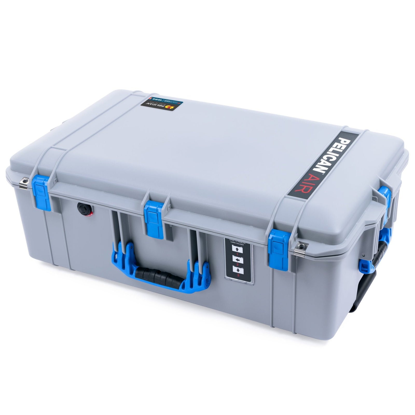 Pelican 1595 Air Case - Silver & Blue Trolley - Empty