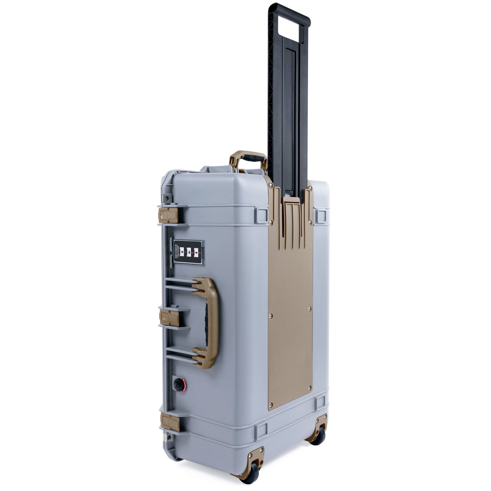 Pelican 1595 Air Case - Silver & Dark Desert Dirt Trolley - Empty