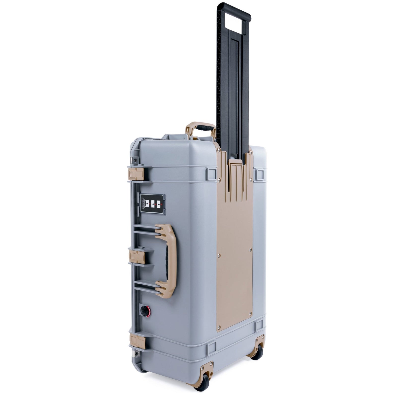 Pelican 1595 Air Case - Silver & Desert Tan Trolley - Empty